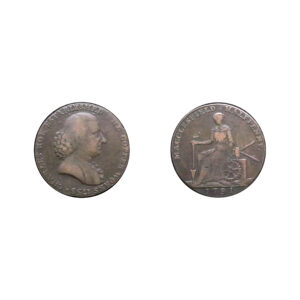 LOT 18 Cheshire Macclesfield Copper Halfpenny D&H 63a, RRR