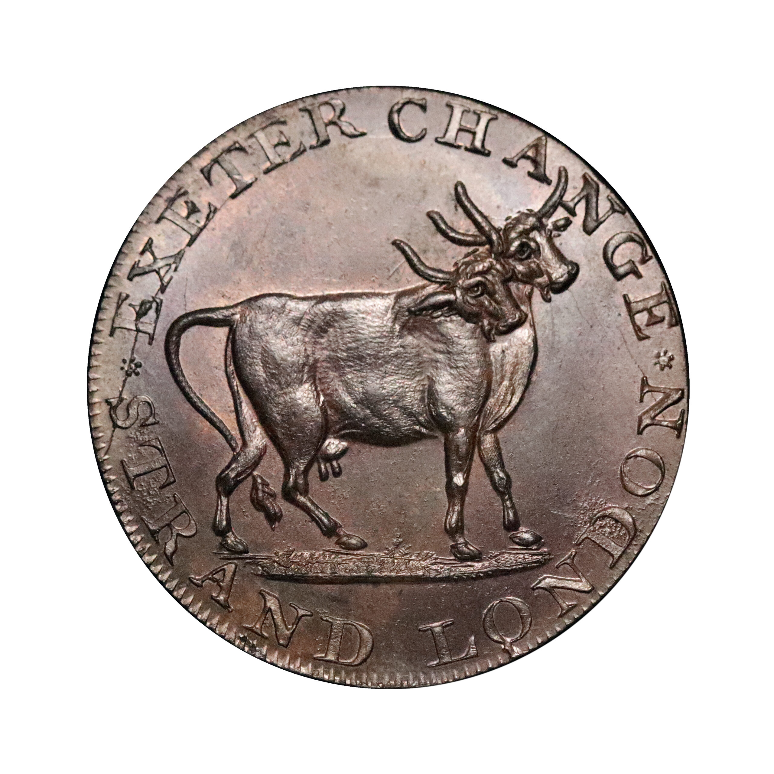 LOT 107 Middlesex Pidcock Copper Halfpenny DH 455 - Image 2