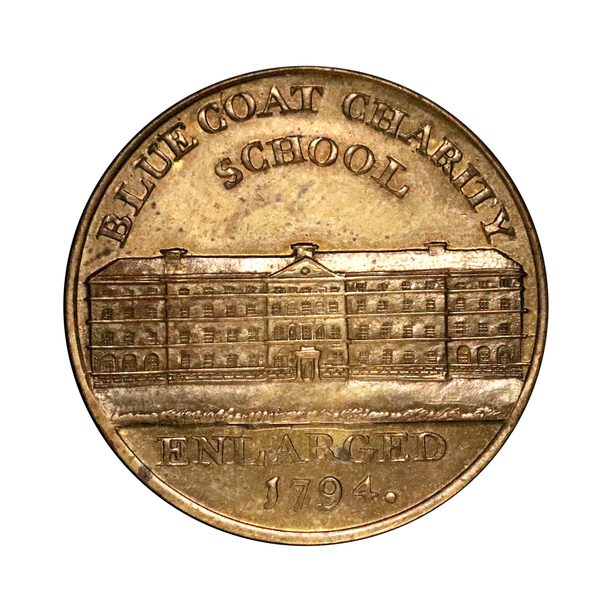 LOT 173 Warwickshire Birmingham Brass Halfpenny DH 197a, Rare - Image 2