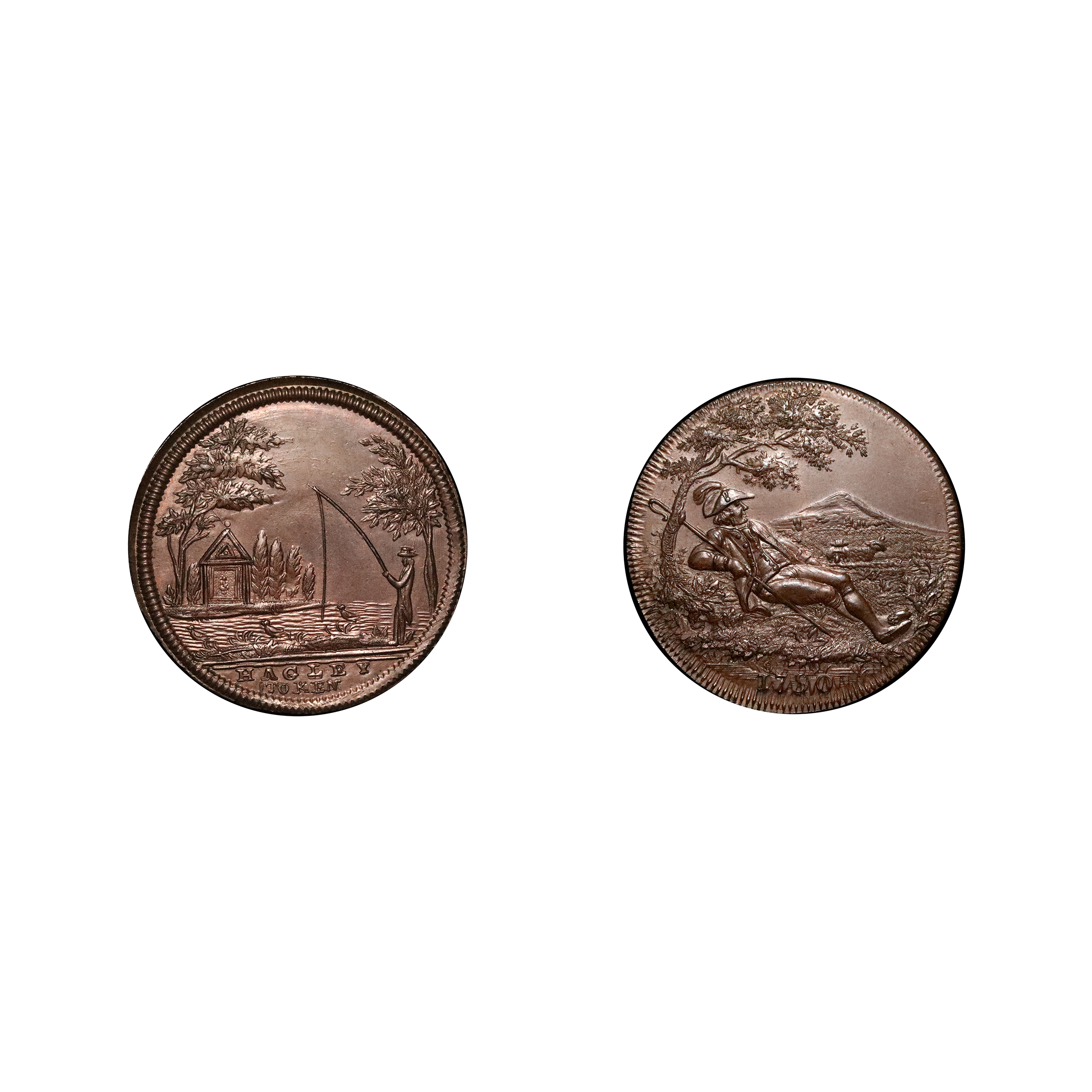 LOT 190 Spence's Worcestershire Hagley Halfpenny DH 22, Rare