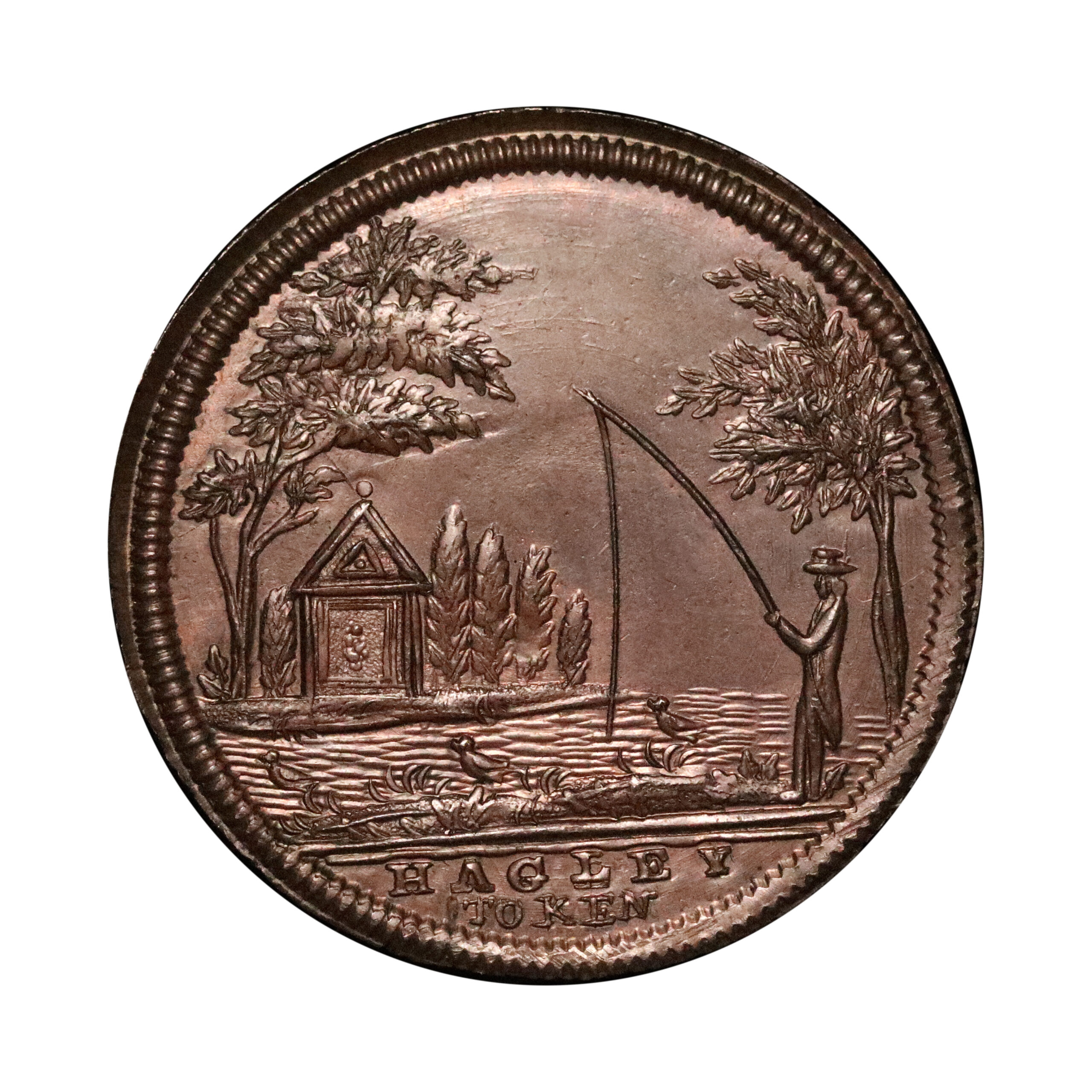 LOT 190 Spence's Worcestershire Hagley Halfpenny DH 22, Rare - Image 2