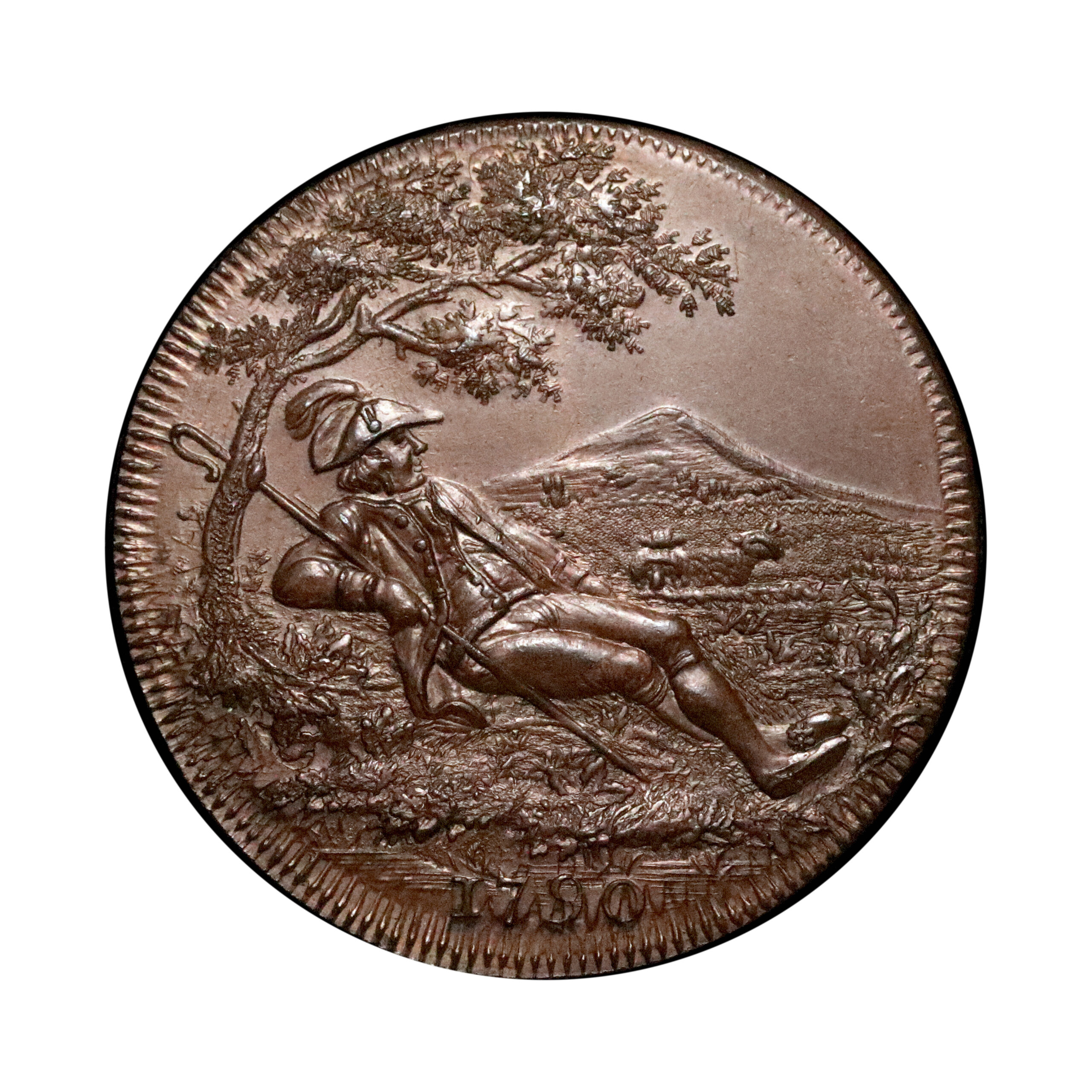 LOT 190 Spence's Worcestershire Hagley Halfpenny DH 22, Rare - Image 3