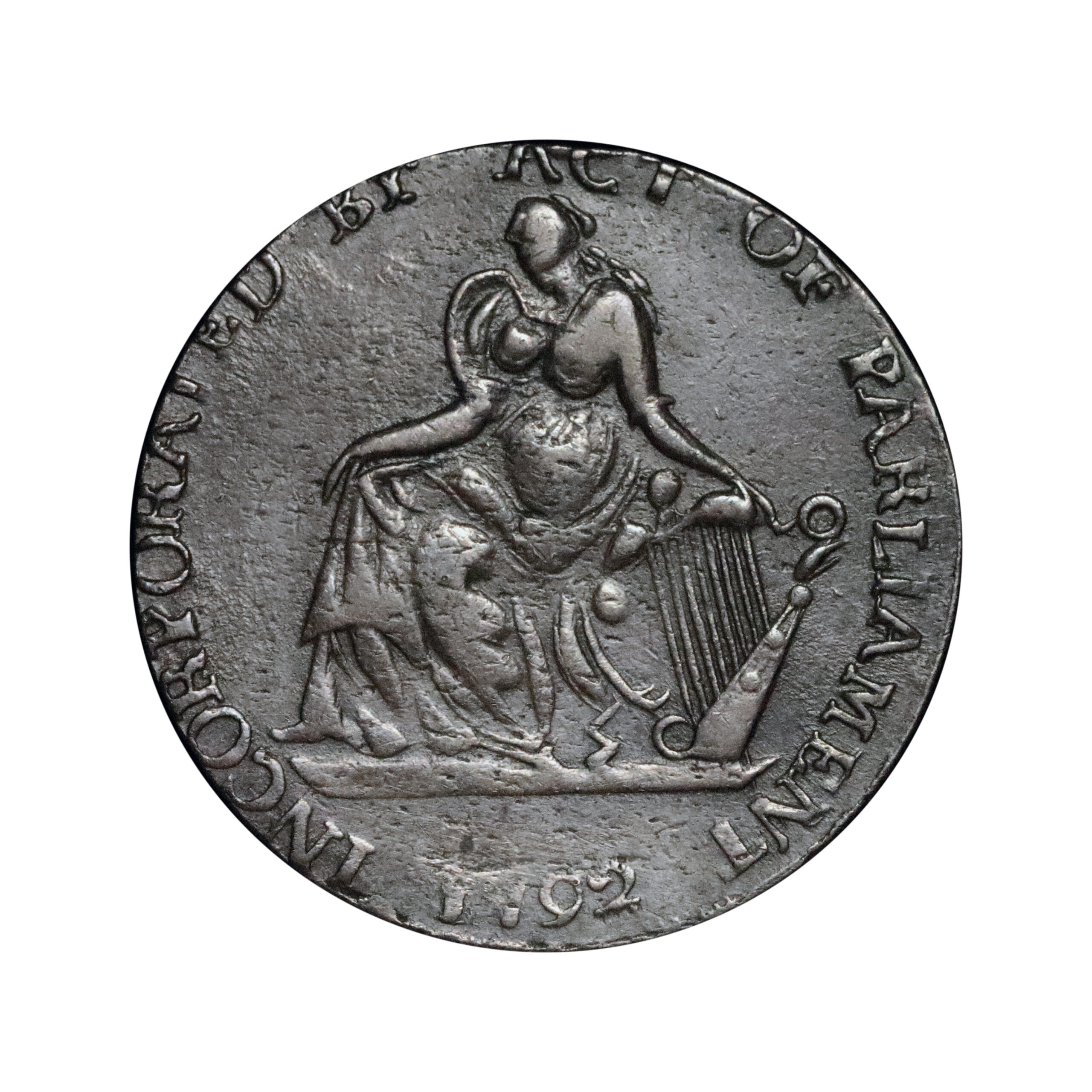 LOT 209 Dublin Camac Copper Halfpenny DH 123bis II, RRR - Image 2