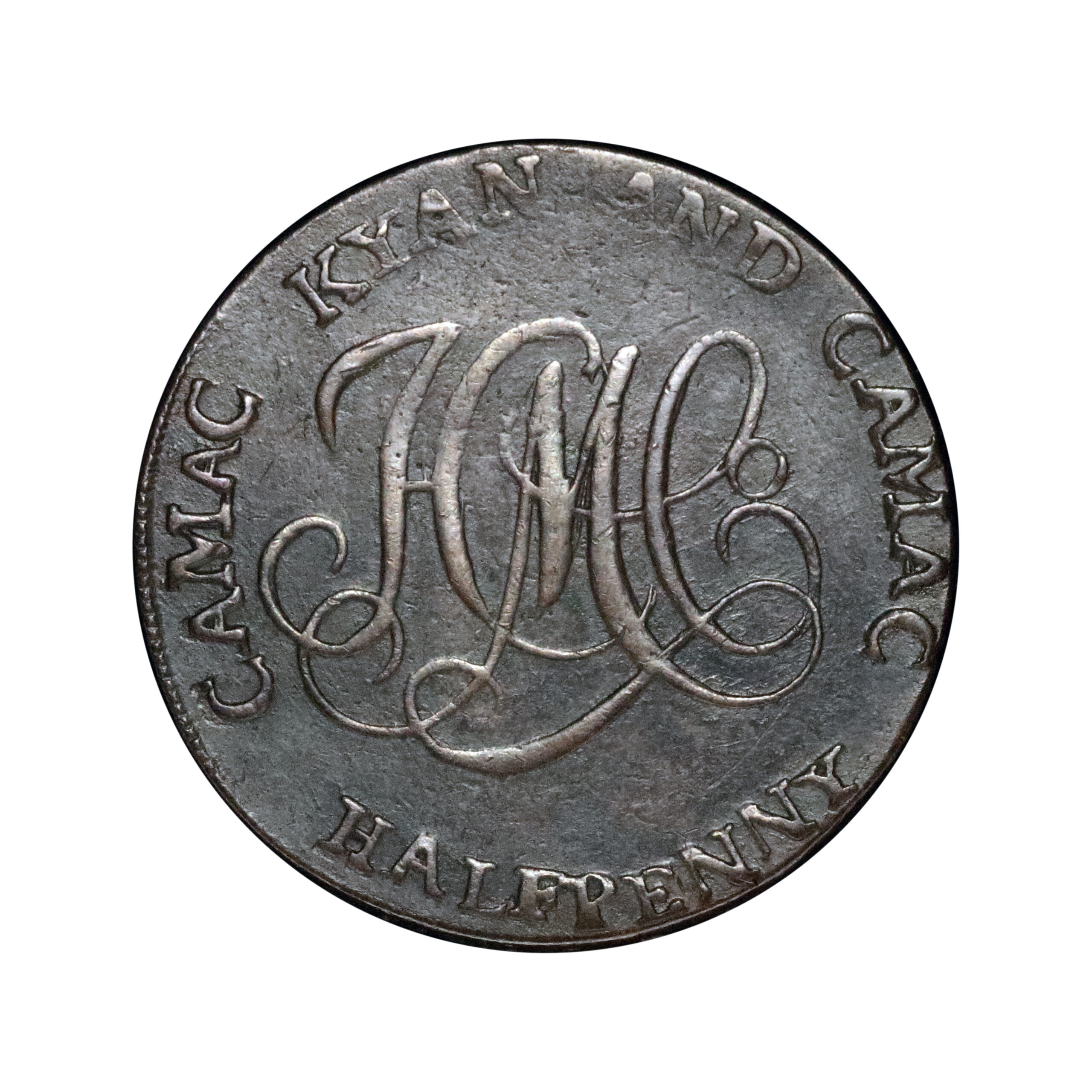 LOT 209 Dublin Camac Copper Halfpenny DH 123bis II, RRR - Image 3