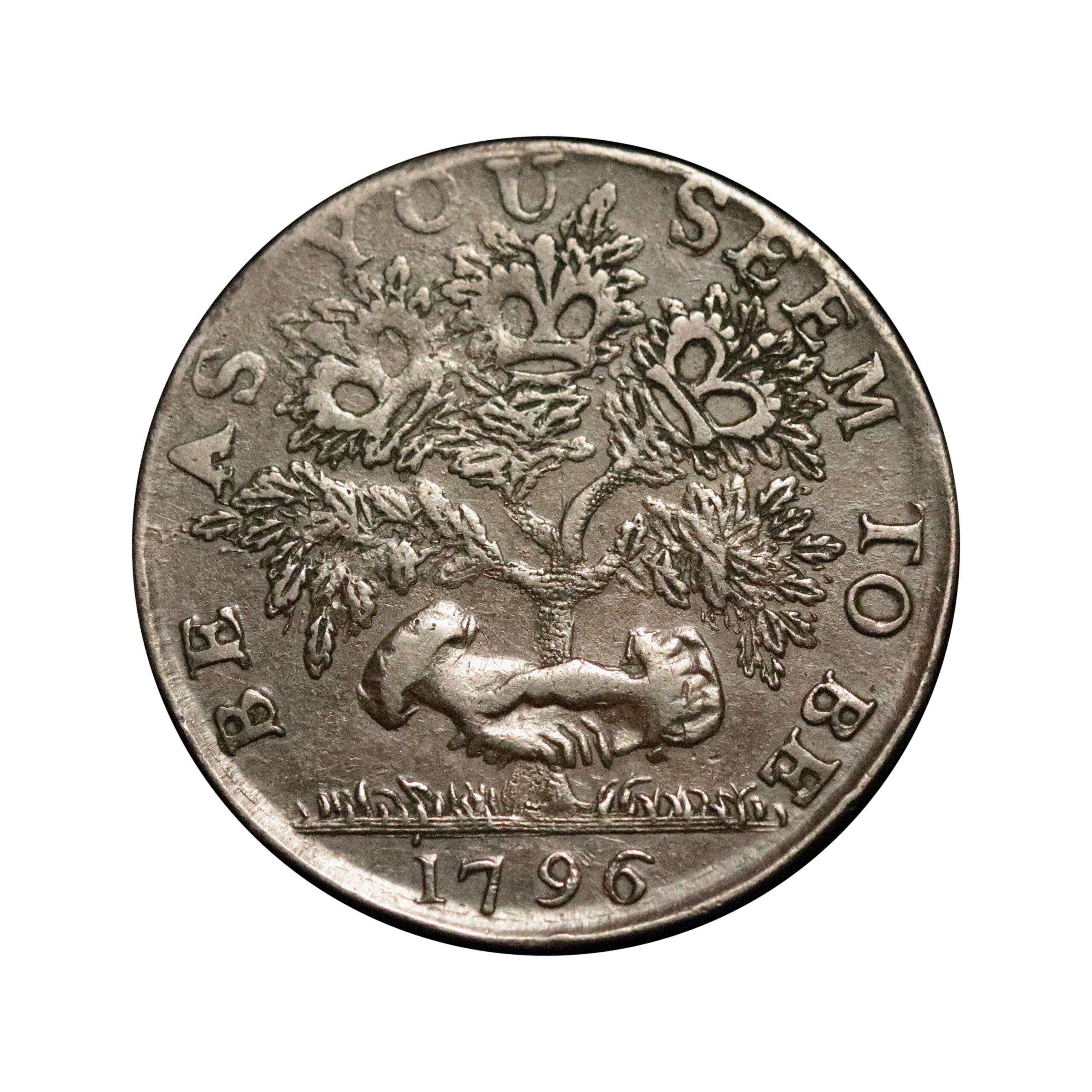 LOT 410 God Save The King / BE AS YOU SEEM TO BE Halfpenny - Image 3