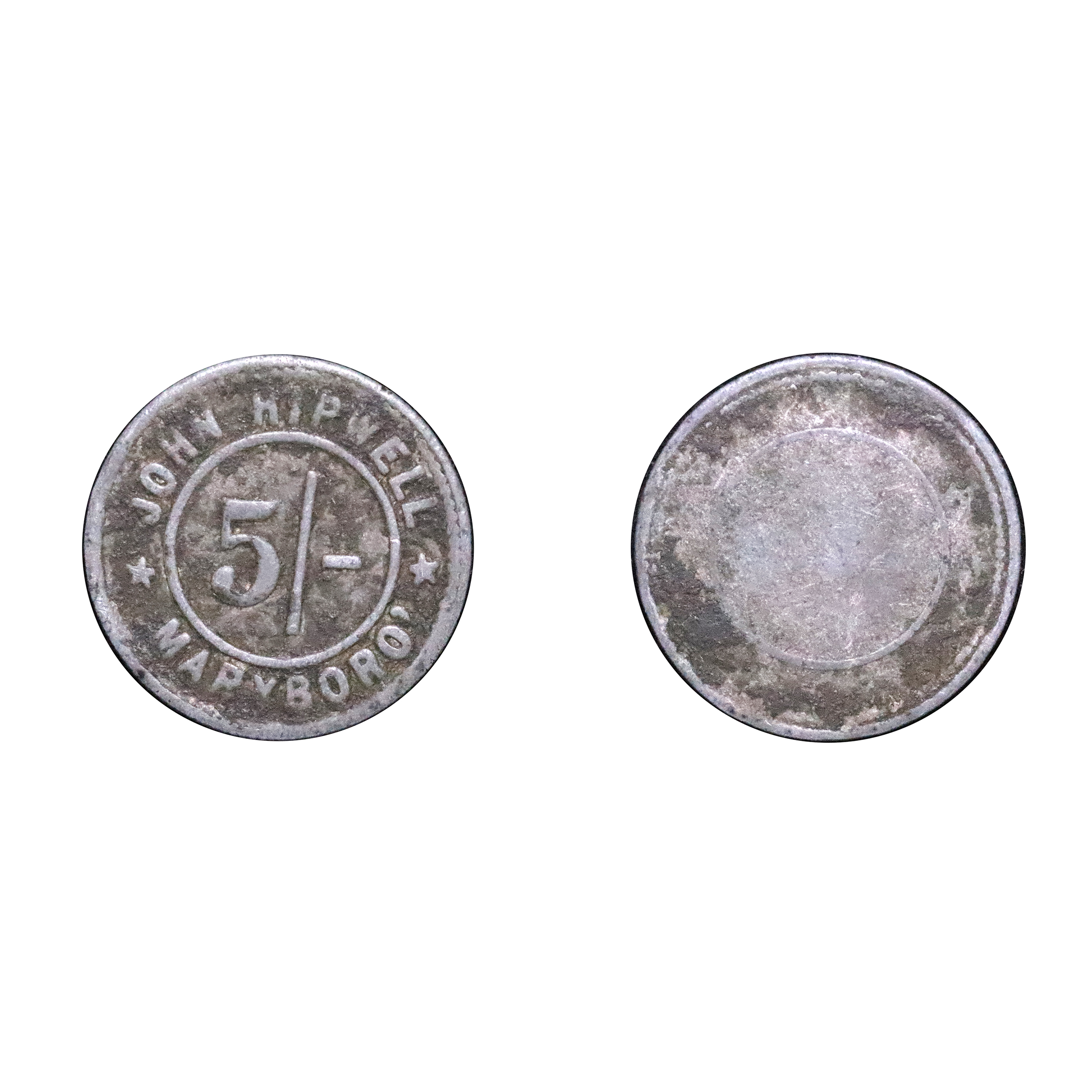 LOT 506 Ireland, Maryborough, John Hipwell 5 Shillings Pub Check, RRR