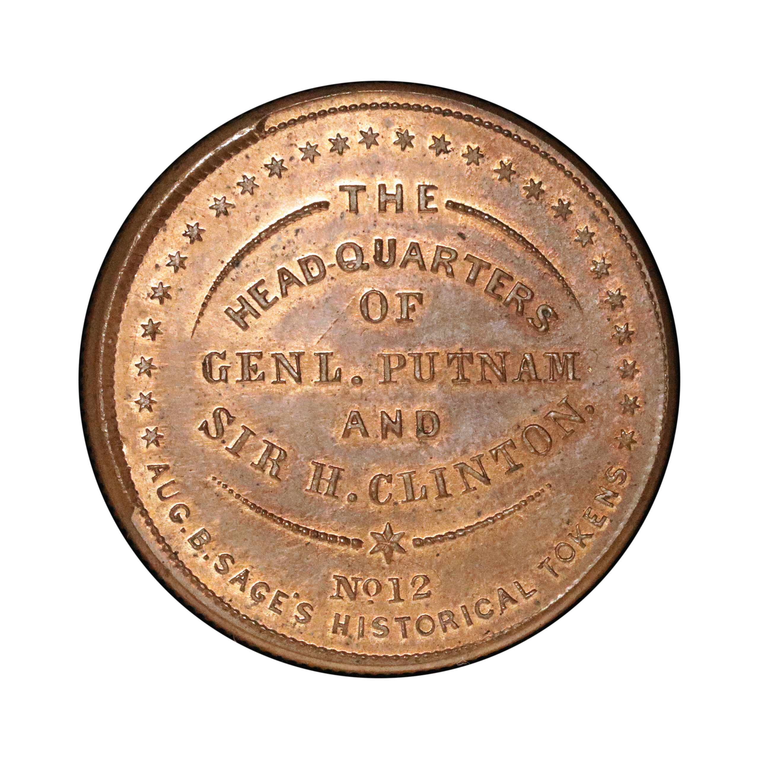 LOT 594 Augustus B. Sage; No.12, Sir Henry Clinton’s House Historical Token - Image 3