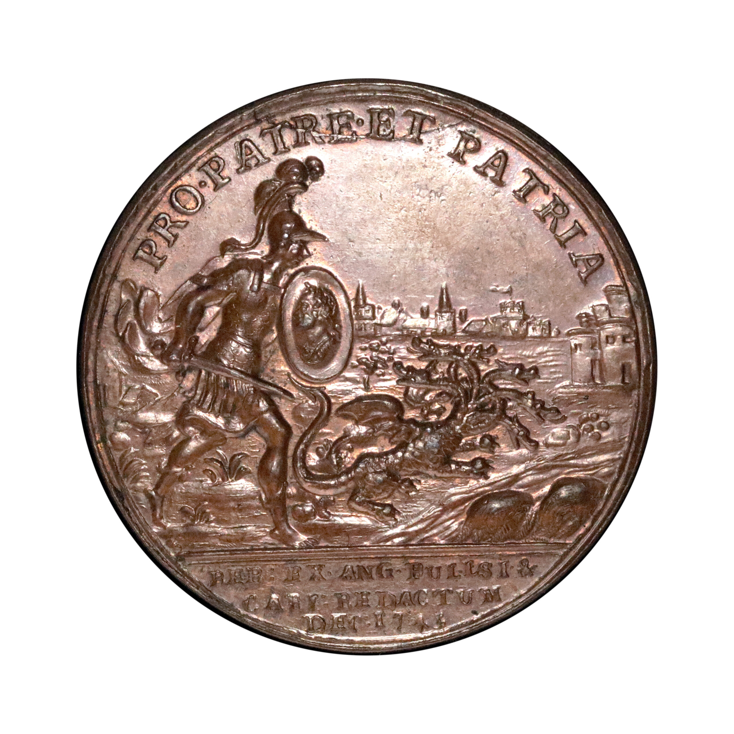 LOT 513 Carlisle Taken, 1745, Bronze Medallion, E.597 - Image 3