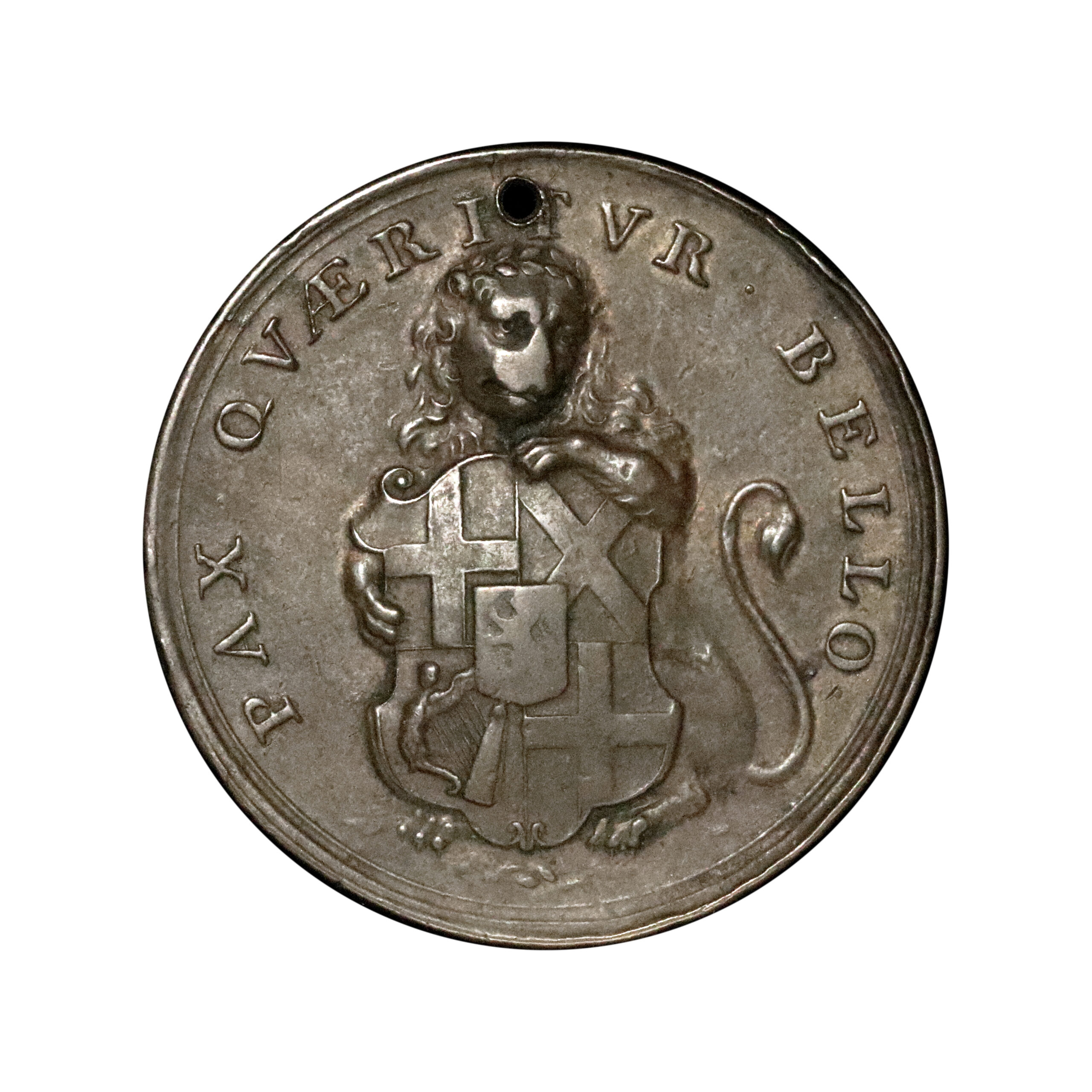 LOT 509 Oliver Cromwell, 1653, Copper Medal signed TS - Image 3