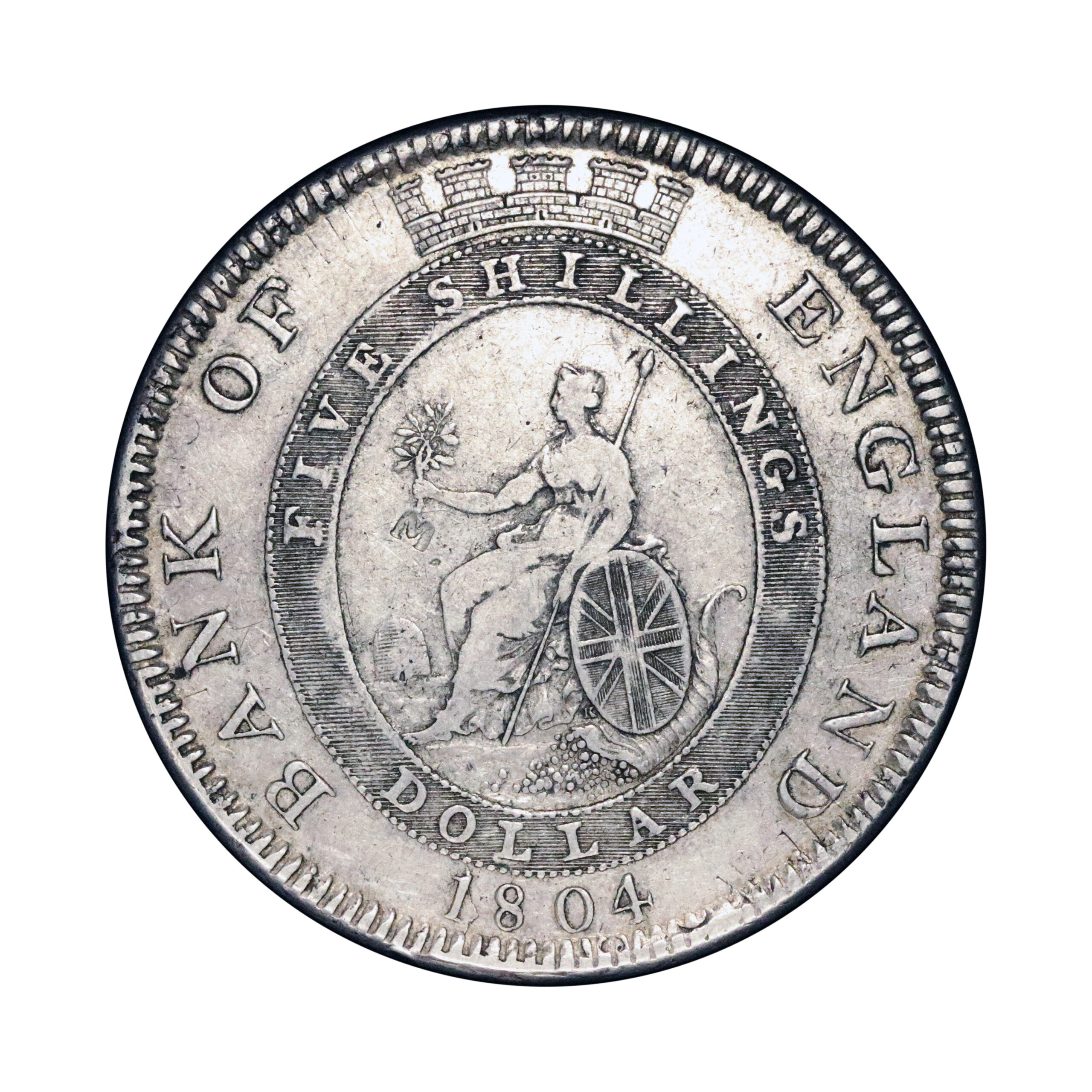 LOT 498 Bank of England 1804 Five Shillings, Overstruck and Countermarked - Image 3