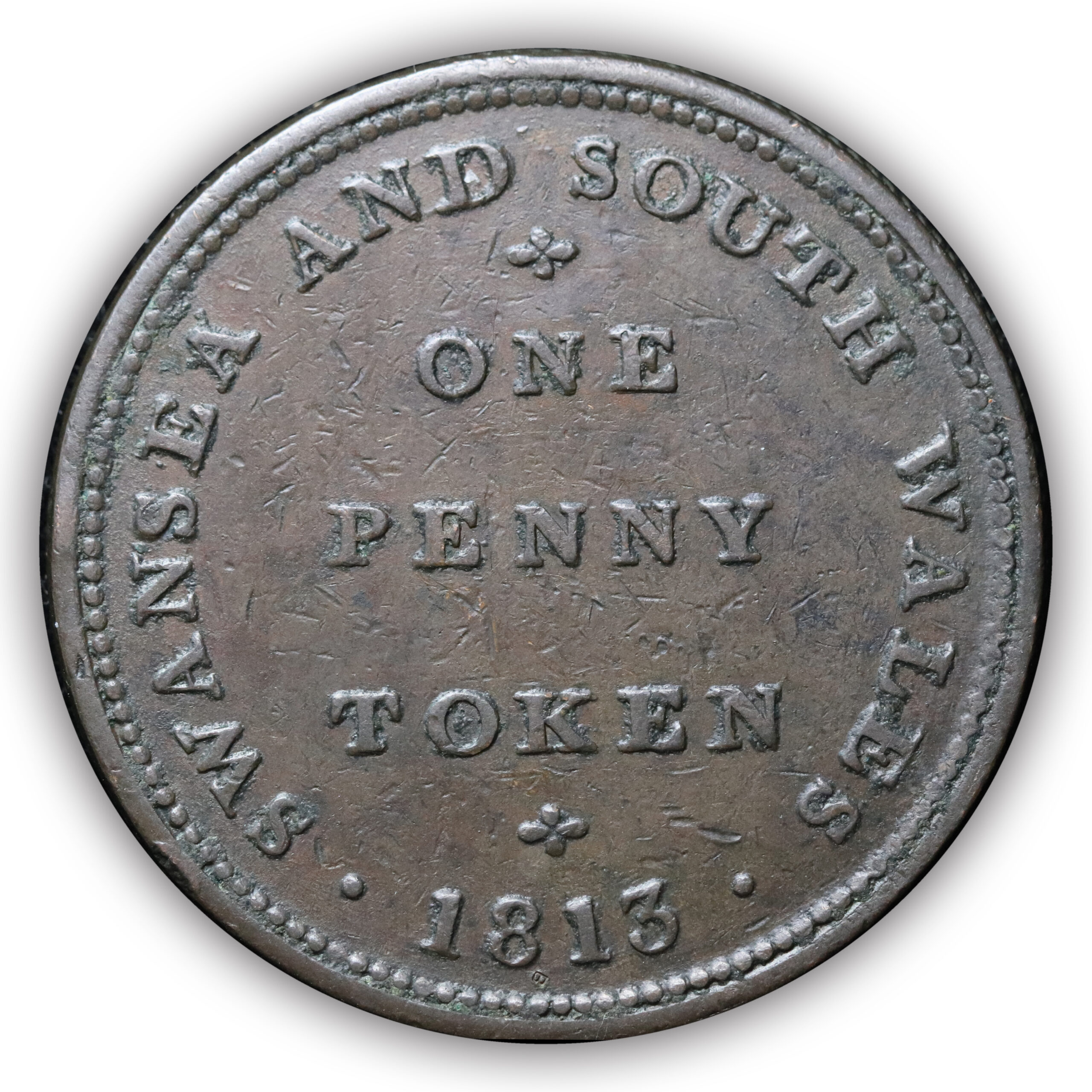 LOT 480 Glamorganshire Swansea Cambrian Pottery Penny W1337, Mr B c/m - Image 2