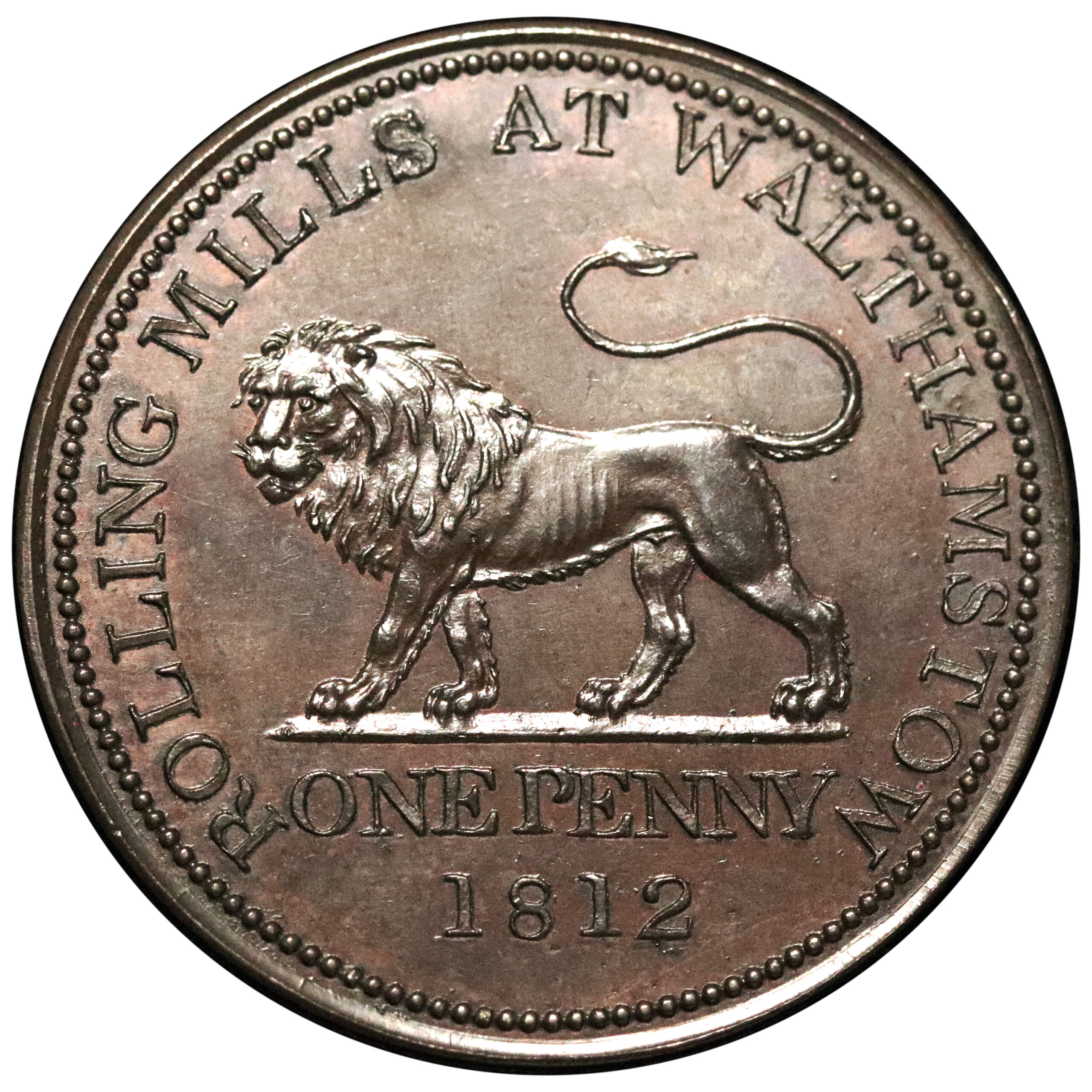 LOT 472 Glamorganshire Landore Rolling Mills Pattern Penny W574, Unique - Image 3