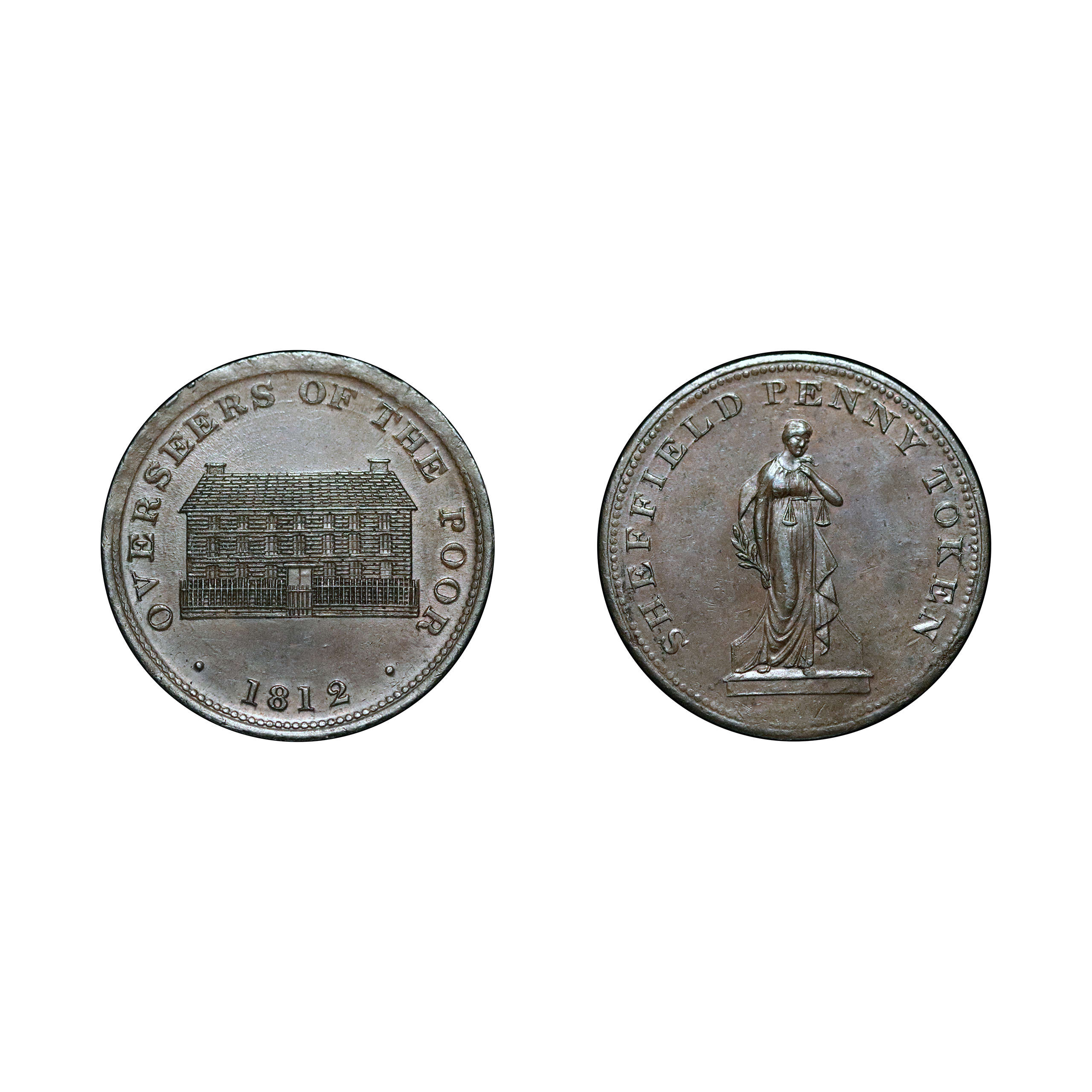 LOT 477 Yorkshire Sheffield Copper Penny W983, Rare