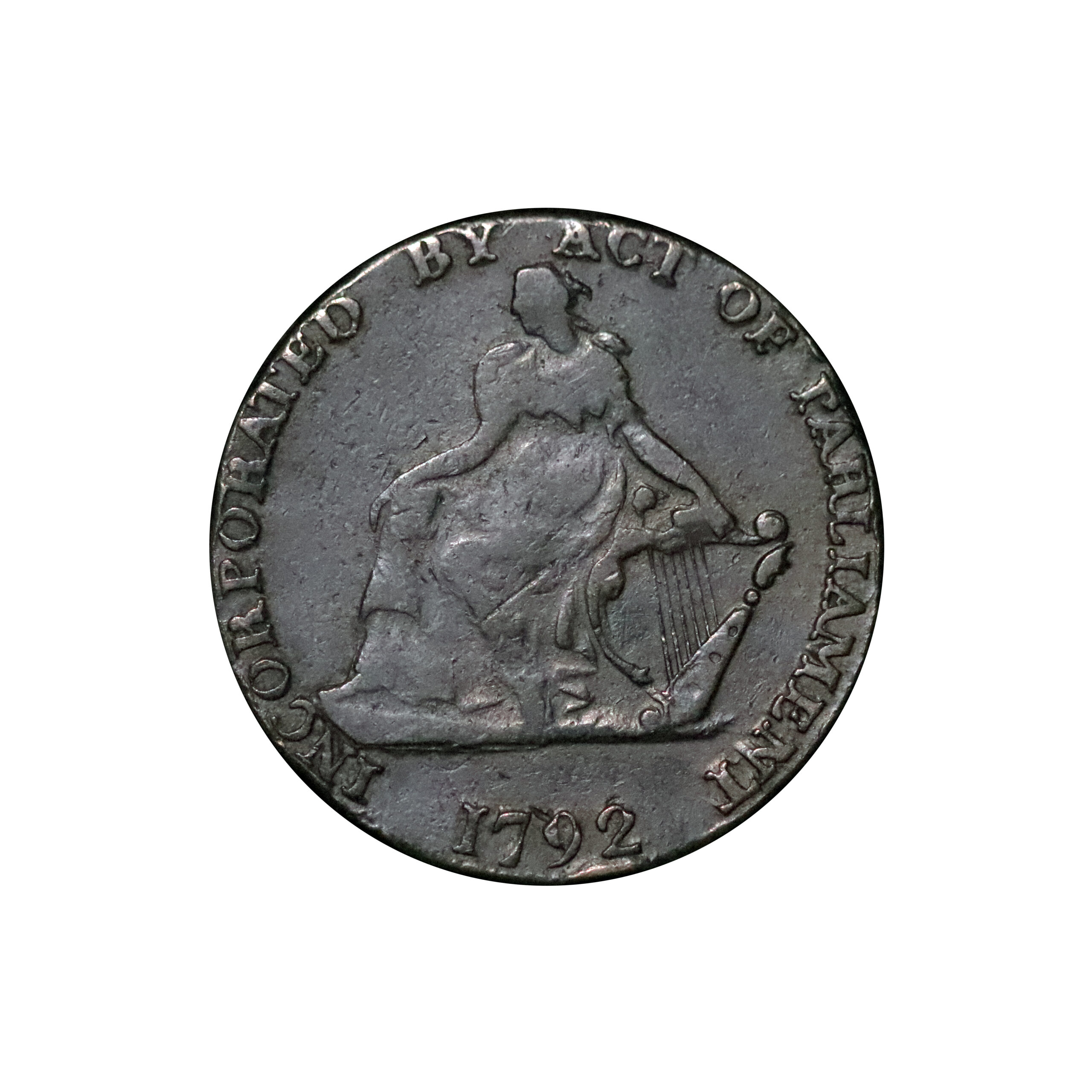 LOT 55 Dublin Camac Copper Halfpenny DH 30, Rare - Image 2