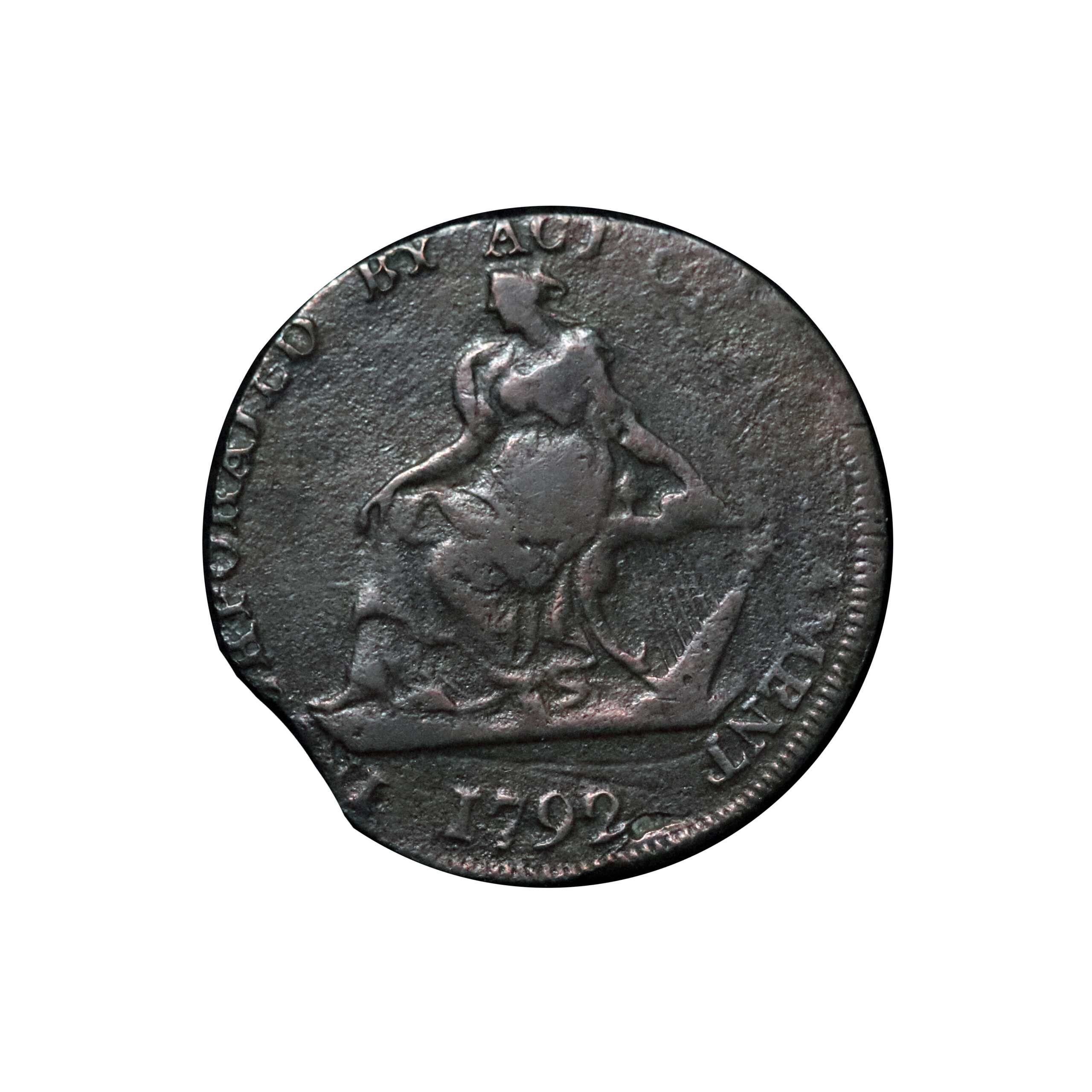 LOT 59 Dublin Camac Copper Halfpenny DH 72bis VI, RRR - Image 2