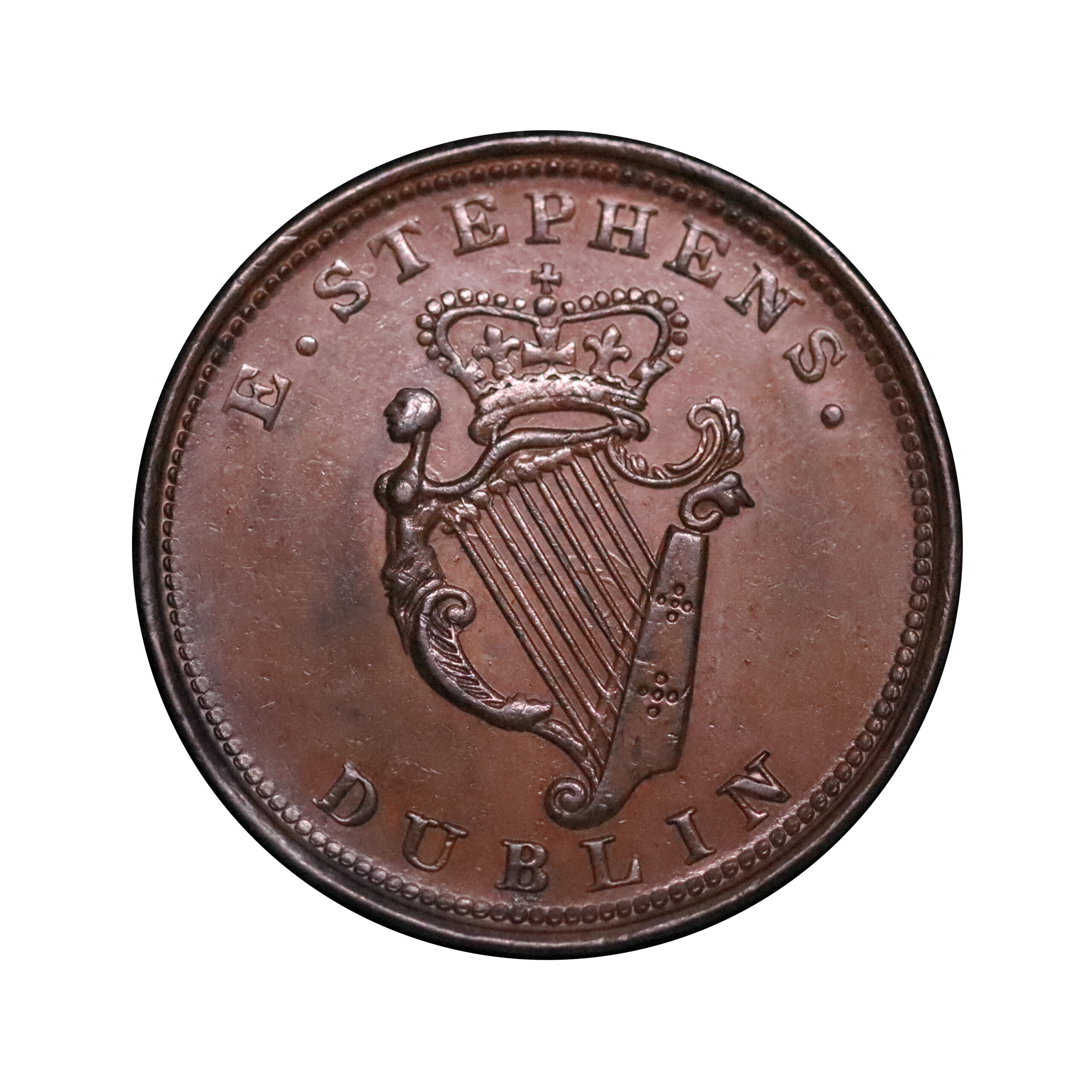 LOT 82 Dublin Edward Bewley copper penny W1851, Ex-Cokayne - Image 3