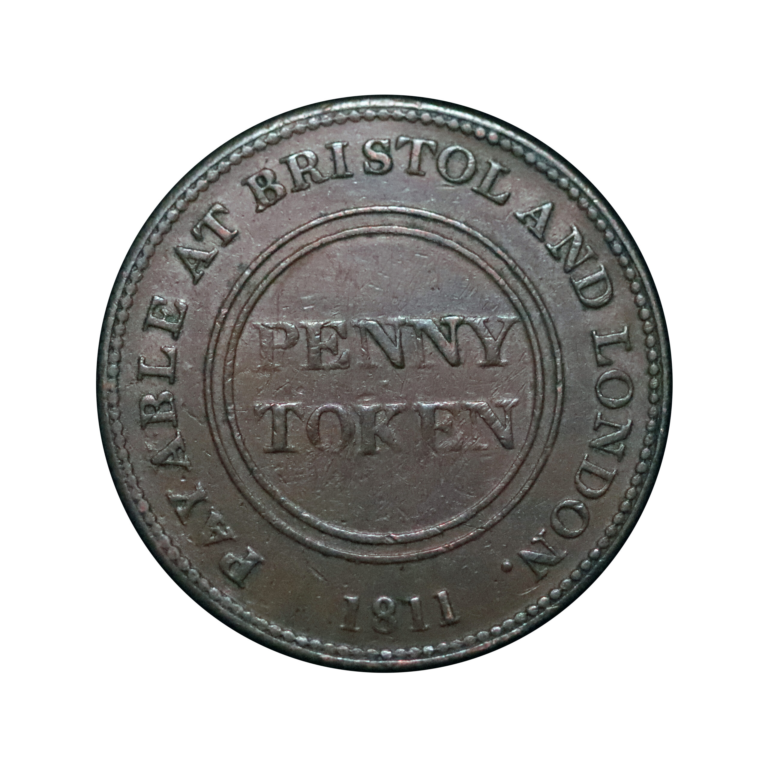 LOT 154 Gloucestershire, Bristol, Samuel Guppy Penny W493a, Rare, Ex-Cokayne - Image 3