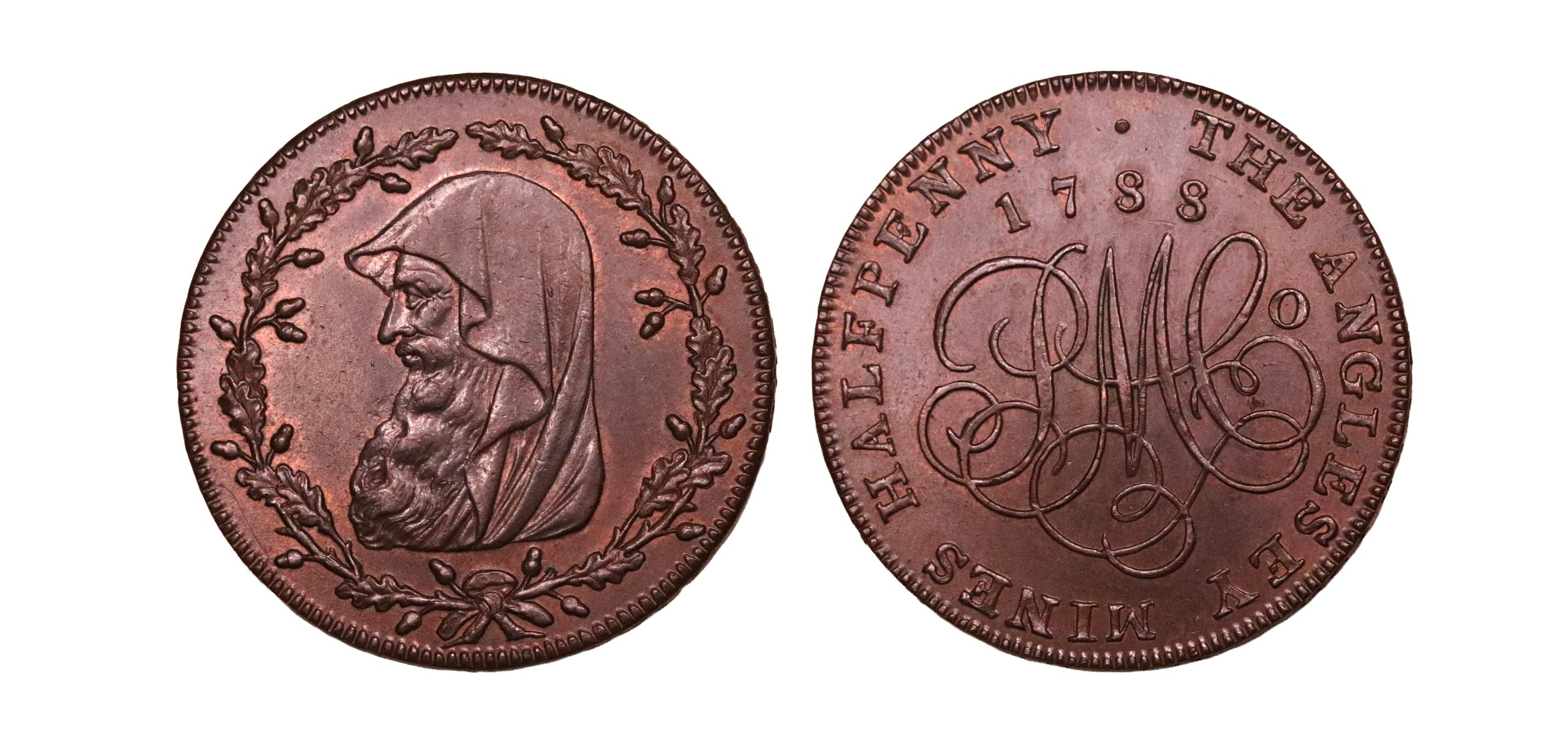 Lot 305 - Anglesey Mines Halfpenny D&H 350, Rare