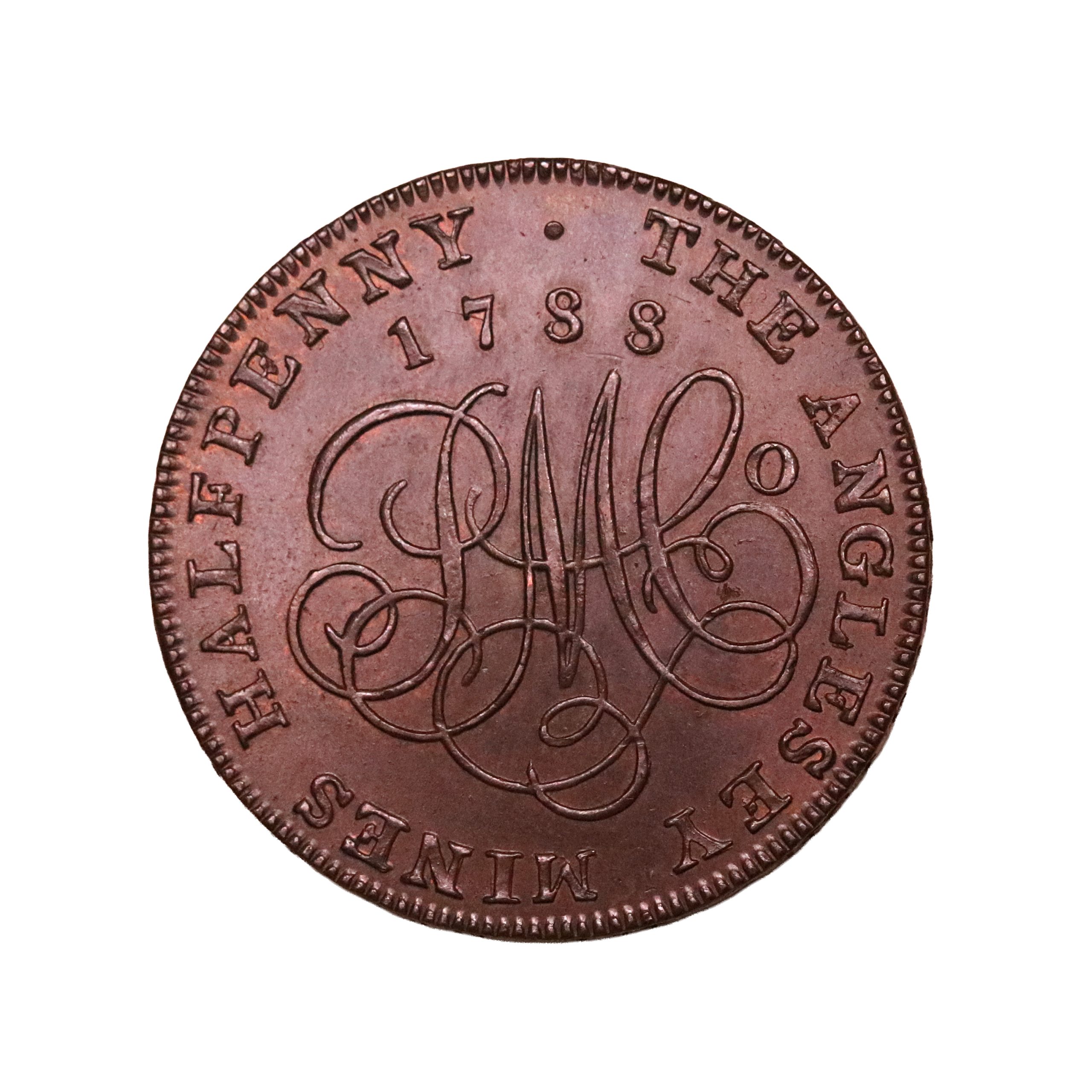 Lot 305 - Anglesey Mines Halfpenny D&H 350, Rare - Image 3