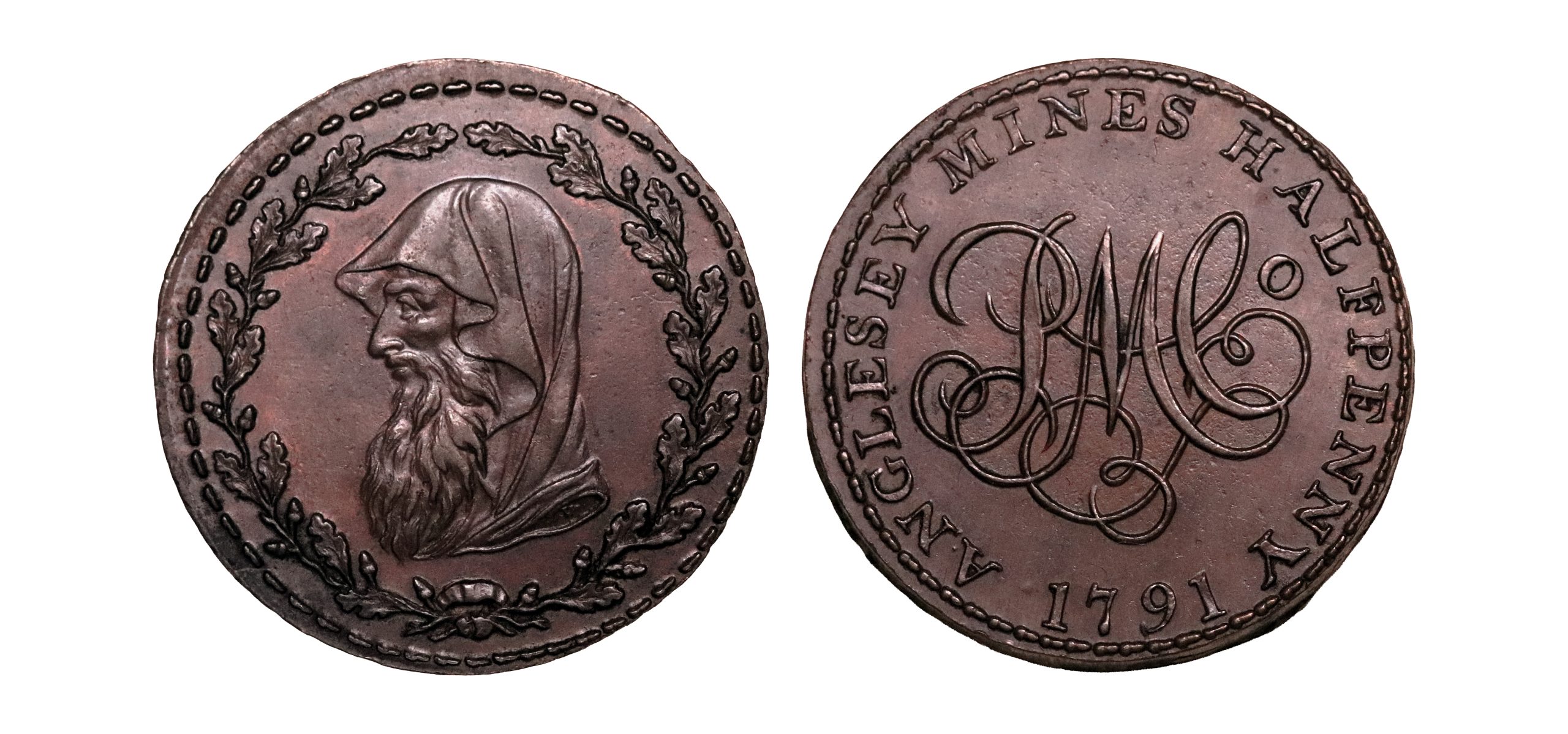 Lot 307 - Williams' Anglesey Mines Halfpenny D&H 405, Rare