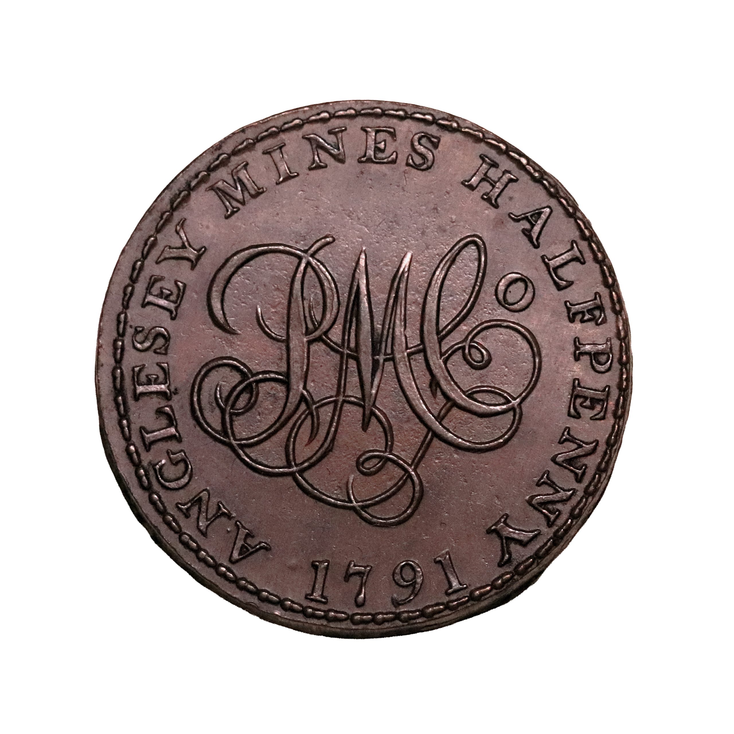 Lot 307 - Williams' Anglesey Mines Halfpenny D&H 405, Rare - Image 3