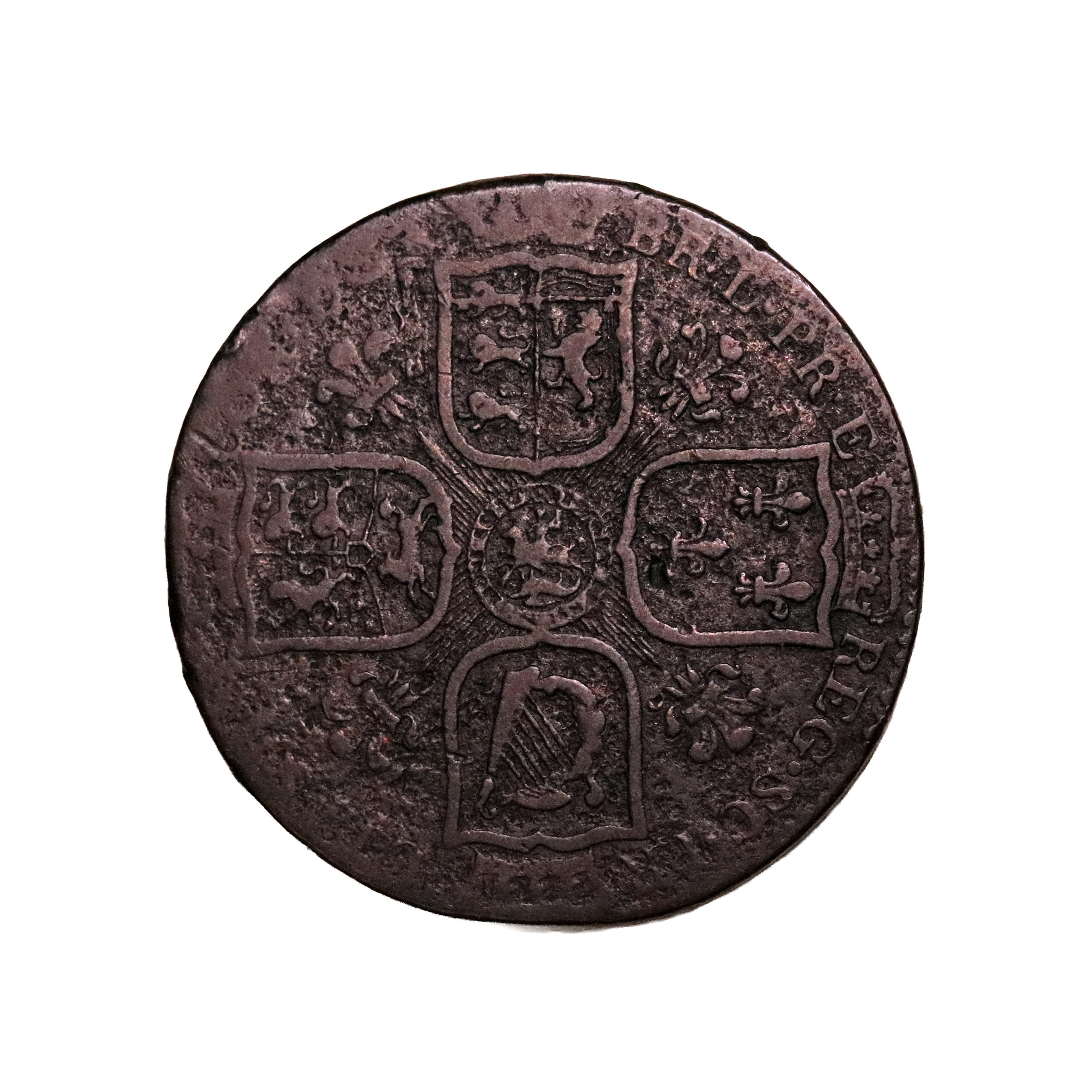 Lot 321 - Milton's Ayrshire Ayr pattern halfpenny D&H 5, Rare - Image 3