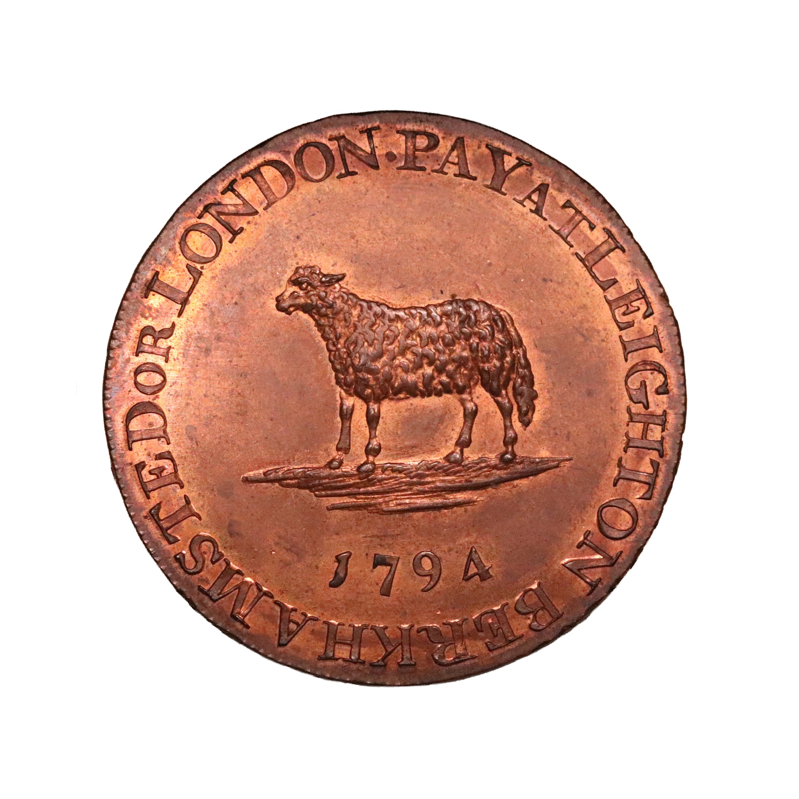 Lot 58 - Bedfordshire Leighton Buzzard Halfpenny D&H 3c, Gem - Image 3