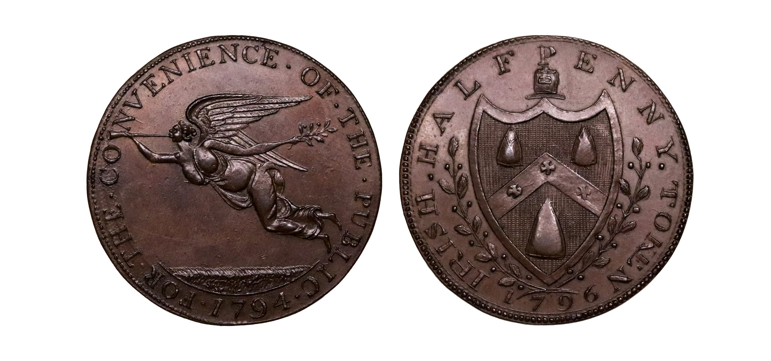 Lot 3 - Prattent's Cork Mule halfpenny D&H 10, Rare, Ex-Norman/Cokayne