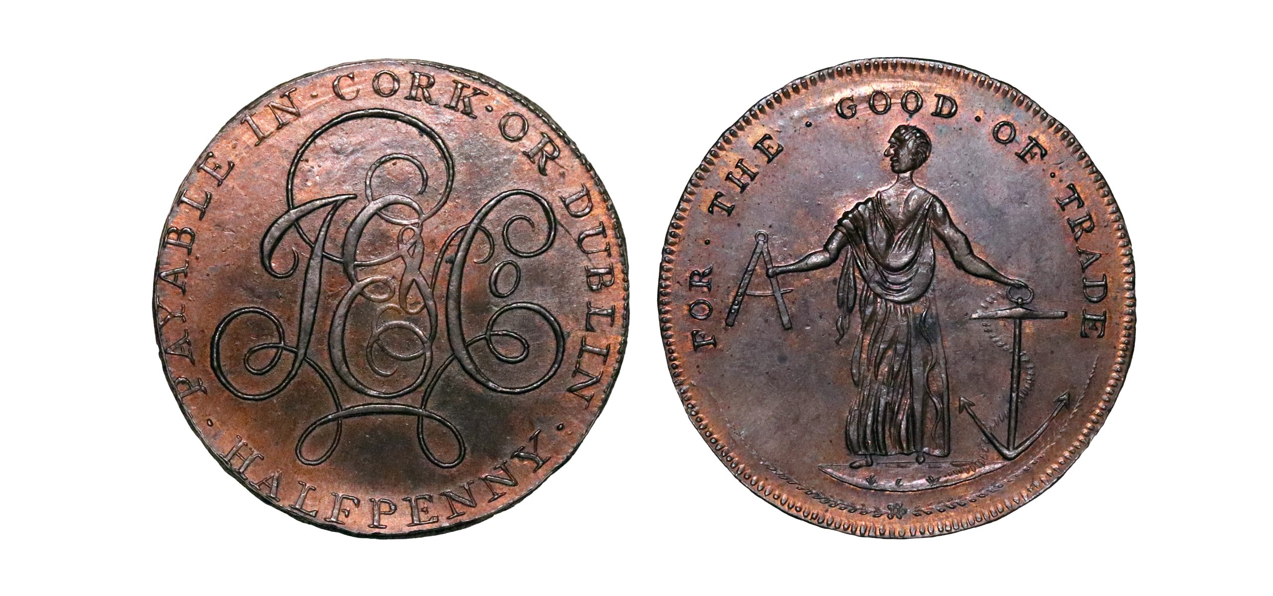 Lot 6 - Prattent's Cork Mule halfpenny D&H 18, Rare