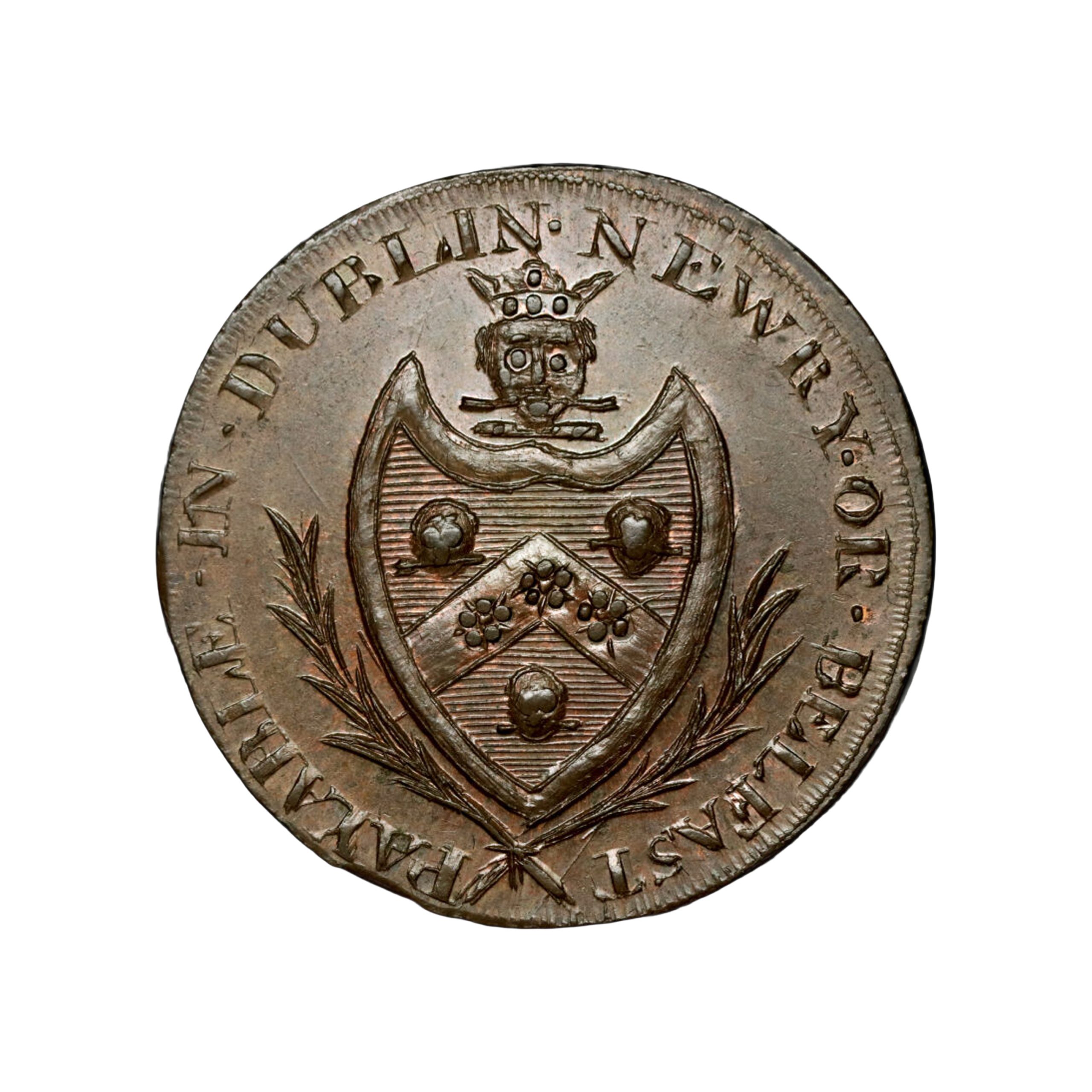 Lot 10 - Prattent's Dublin Mule Halfpenny D&H 16, Rare - Image 3