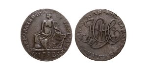 Lot 19 - Dublin Imitation Camac Halfpenny D&H 177, RR, Ex-Brown/Jan/Noble
