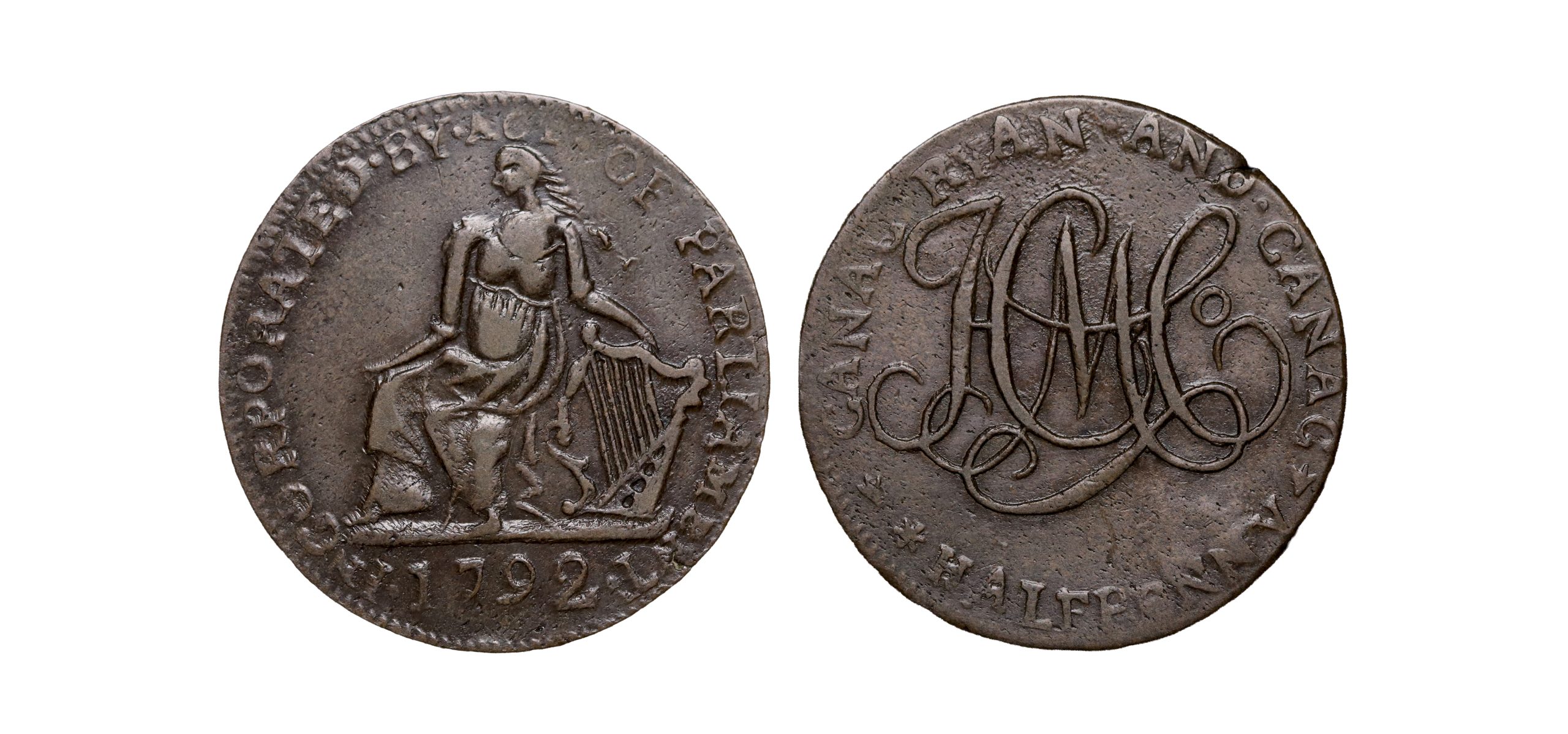 Lot 19 - Dublin Imitation Camac Halfpenny D&H 177, RR, Ex-Brown/Jan/Noble
