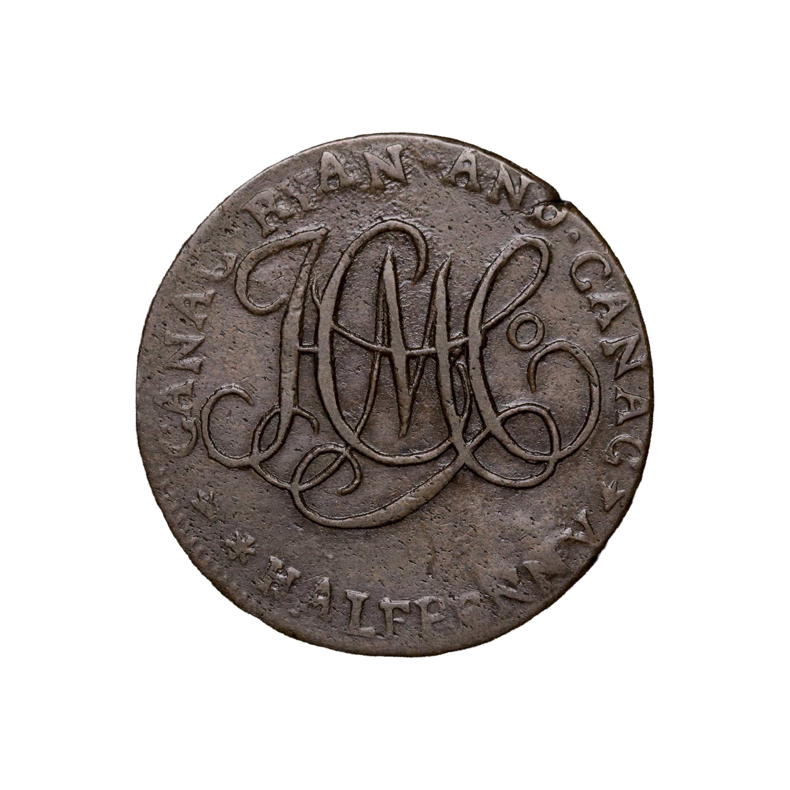 Lot 19 - Dublin Imitation Camac Halfpenny D&H 177, RR, Ex-Brown/Jan/Noble - Image 3