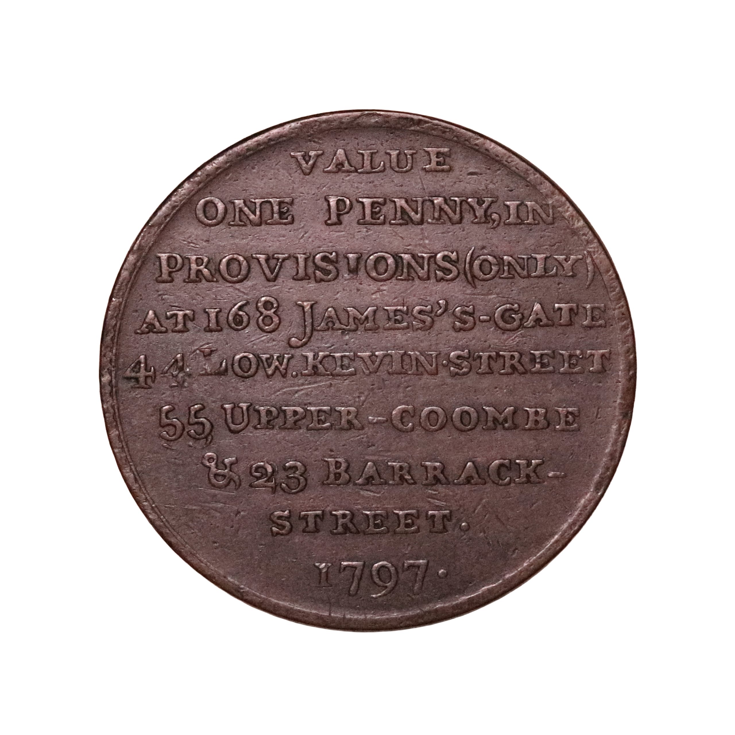 Lot 7 - Dublin Temperance One Penny D&H 1, Rare + - Image 3