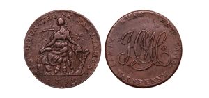 Lot 26 - Dublin Imitation Camac Halfpenny D&H 215, Ex-Cokayne