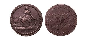 Lot 28 - Mossop's Dublin Camac Halfpenny D&H 264, Rare, Double-struck