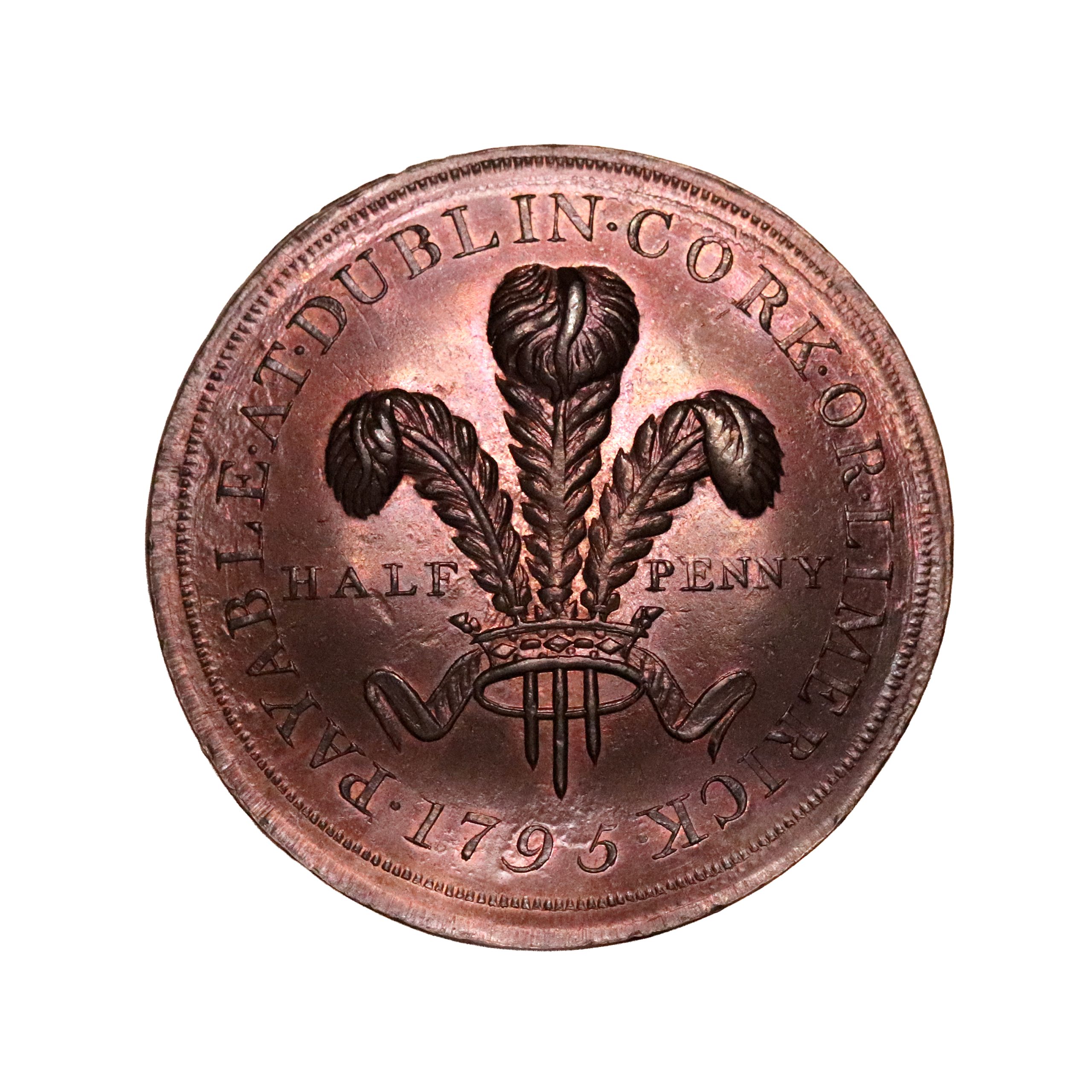 Lot 31 - Prattent's Dublin Mule Halfpenny D&H 328 - Image 2