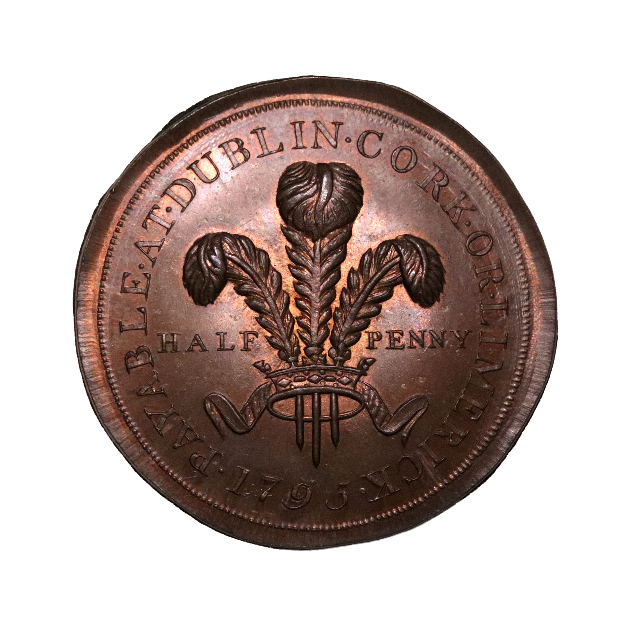 Lot 32 - Prattent's Dublin Mule Halfpenny D&H 331 - Image 2