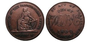 Lot 8 - Bentley's Dublin Pawnbroker's Penny D&H 4, Rare