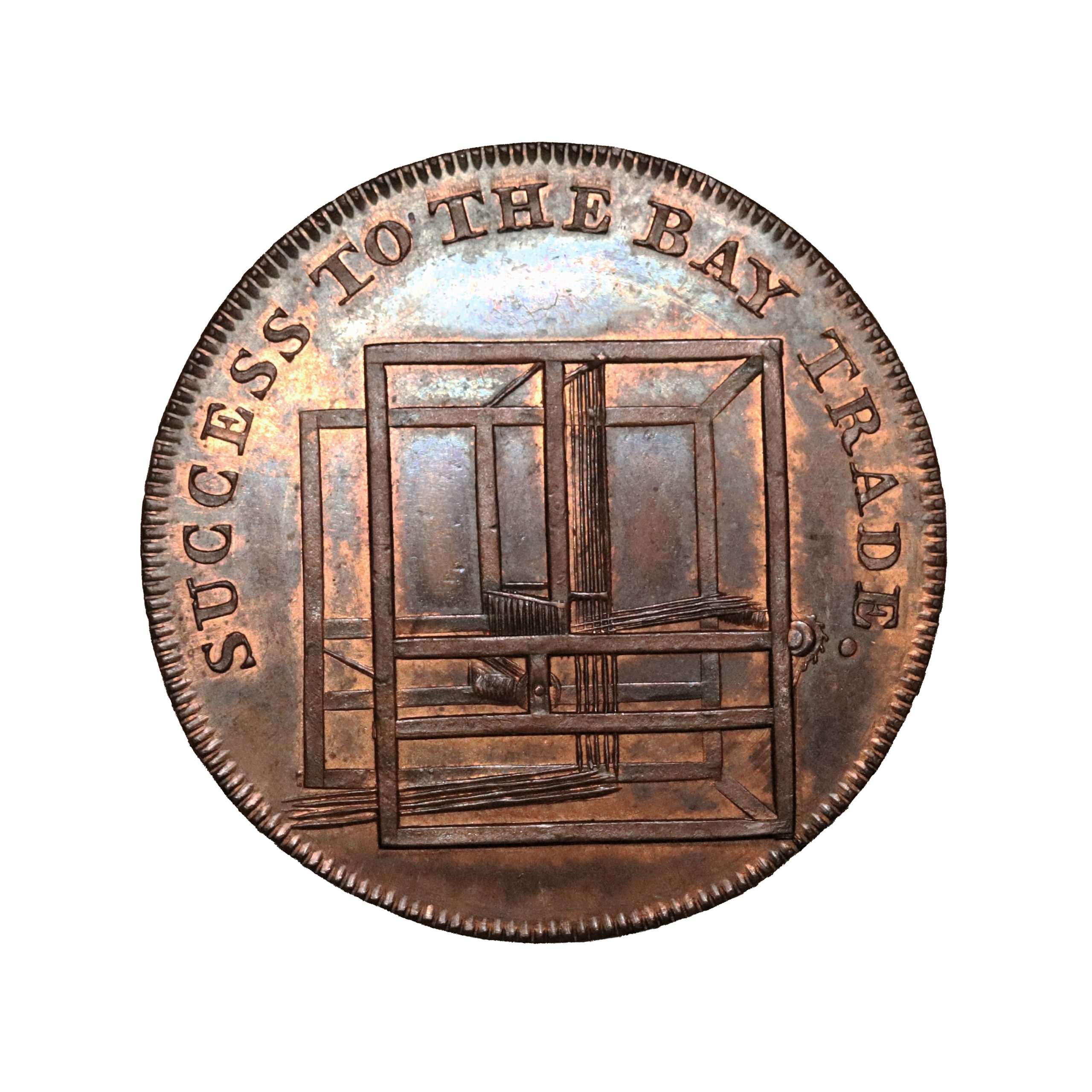 Lot 78 - Essex Colchester Halfpenny D&H 10, full strike, large flan - Image 3