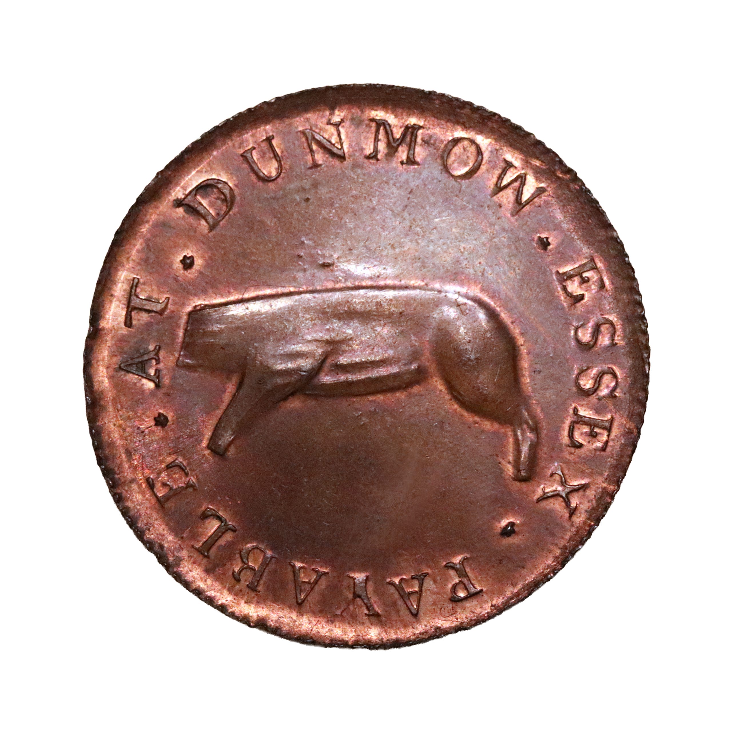 Lot 79 - Skidmore's Essex Dunmow Mule Halfpenny D&H 22, Gem, Ex-Spink - Image 2