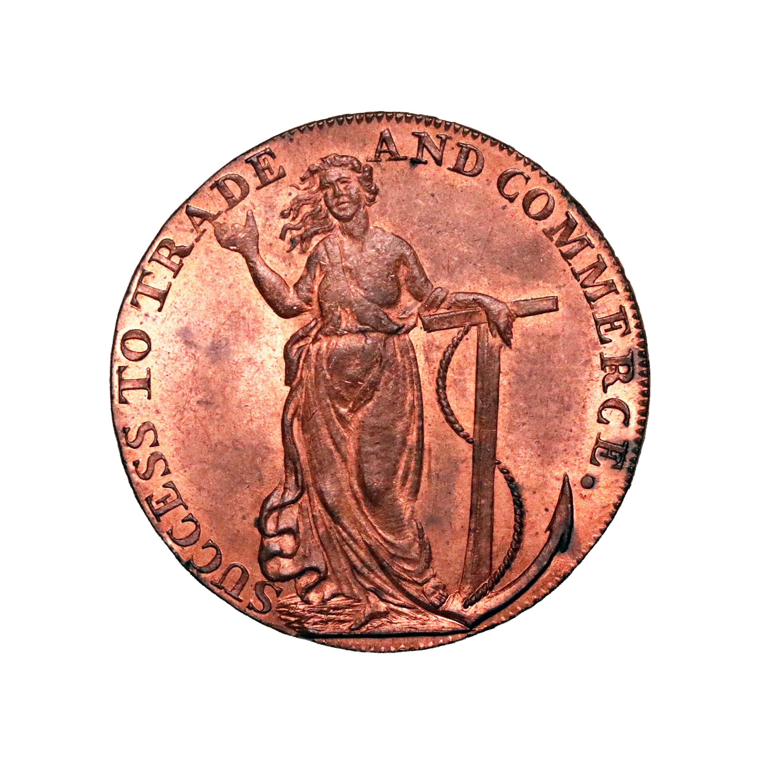 Lot 75 - Essex Braintree Halfpenny D&H 4, full red Gem, Ex-Jan - Image 3