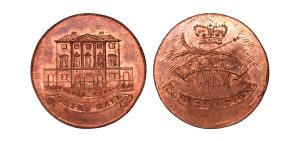Lot 76 - Essex Chelmsford Halfpenny D&H 5, full red Gem, Ex-Baldwin