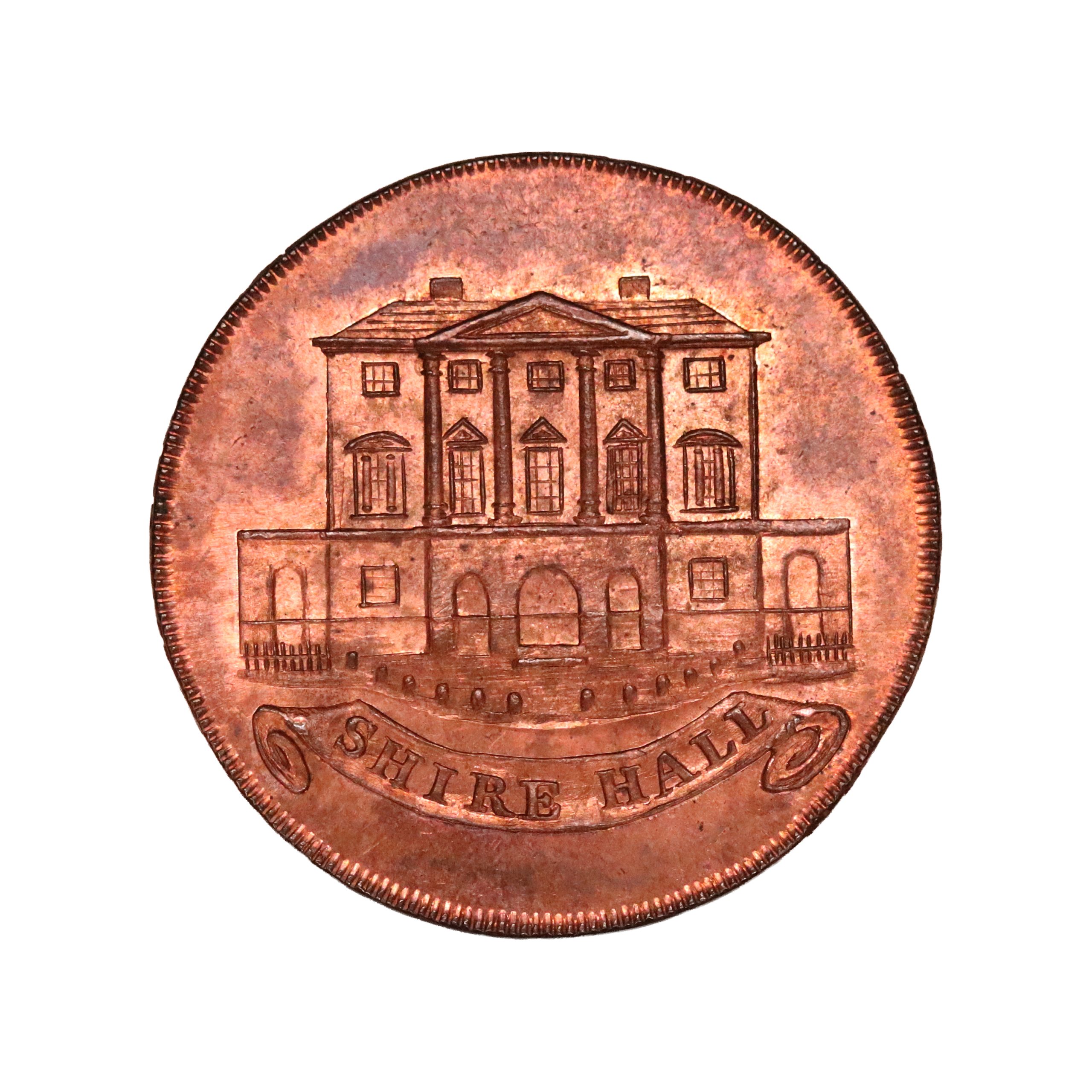 Lot 76 - Essex Chelmsford Halfpenny D&H 5, full red Gem, Ex-Baldwin - Image 2