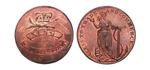 Lot 77 - Essex Chelmsford Mule Halfpenny D&H 6, full red