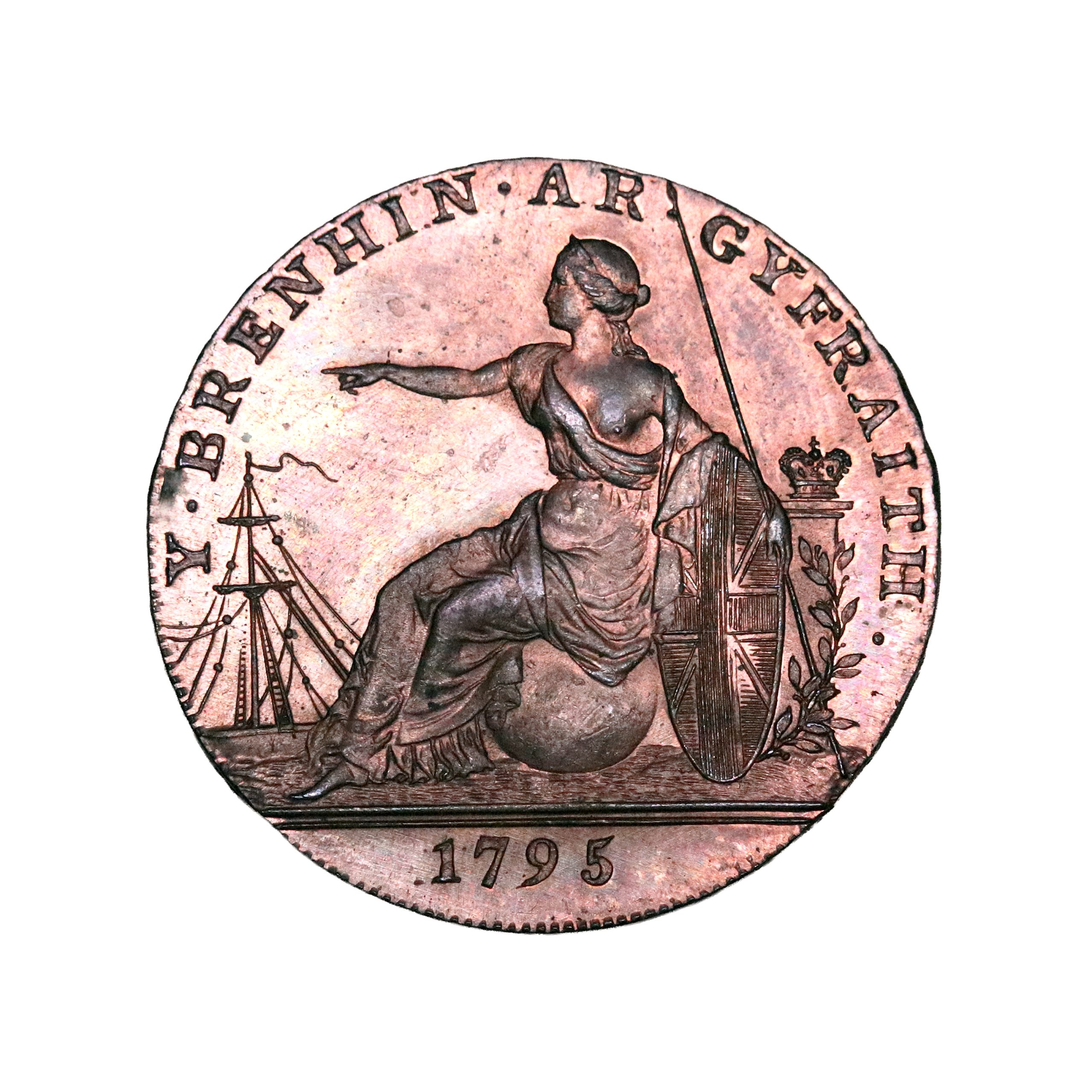 Lot 313 - Glamorganshire Glamorgan Halfpenny D&H 3, full red, Gem - Image 3