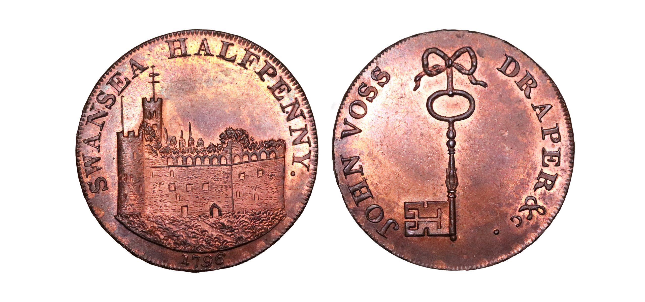 Lot 315 - Glamorganshire Swansea Halfpenny D&H 4, full brilliant red