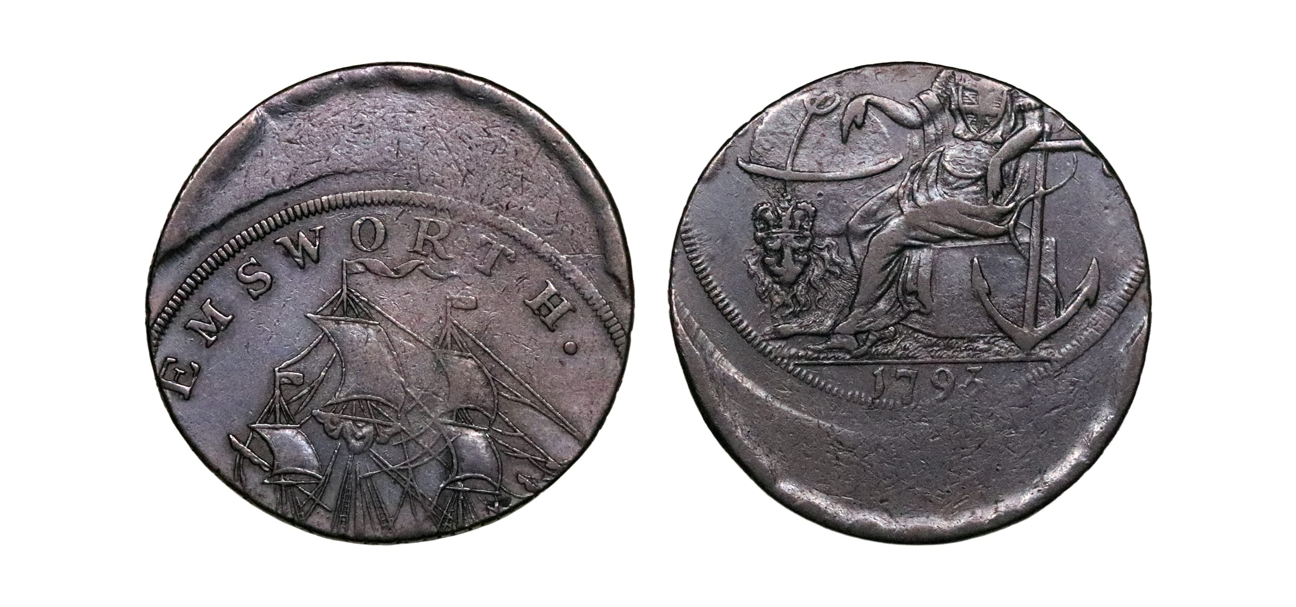 Lot 84 - Hampshire Emsworth Halfpenny D&H 9, 25% off-struck