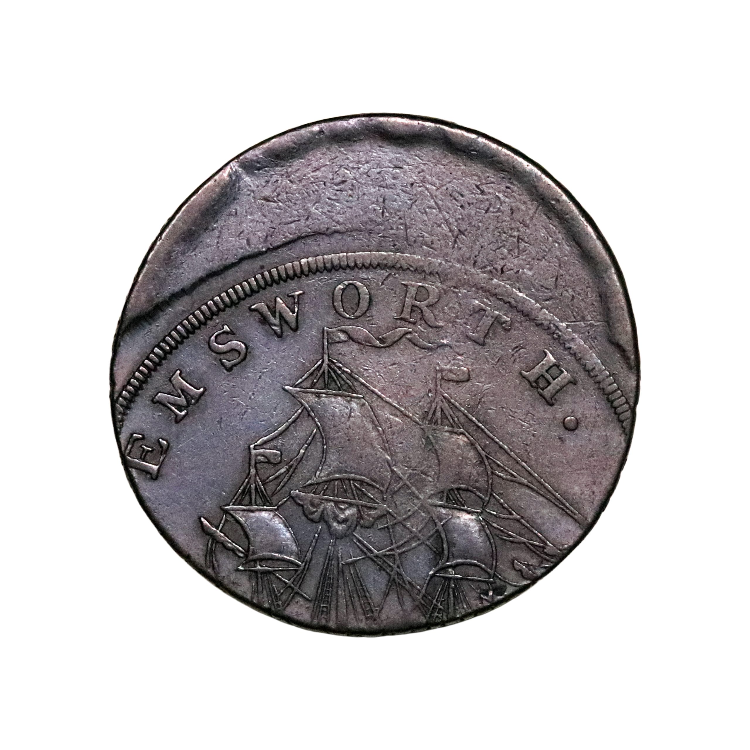 Lot 84 - Hampshire Emsworth Halfpenny D&H 9, 25% off-struck - Image 2