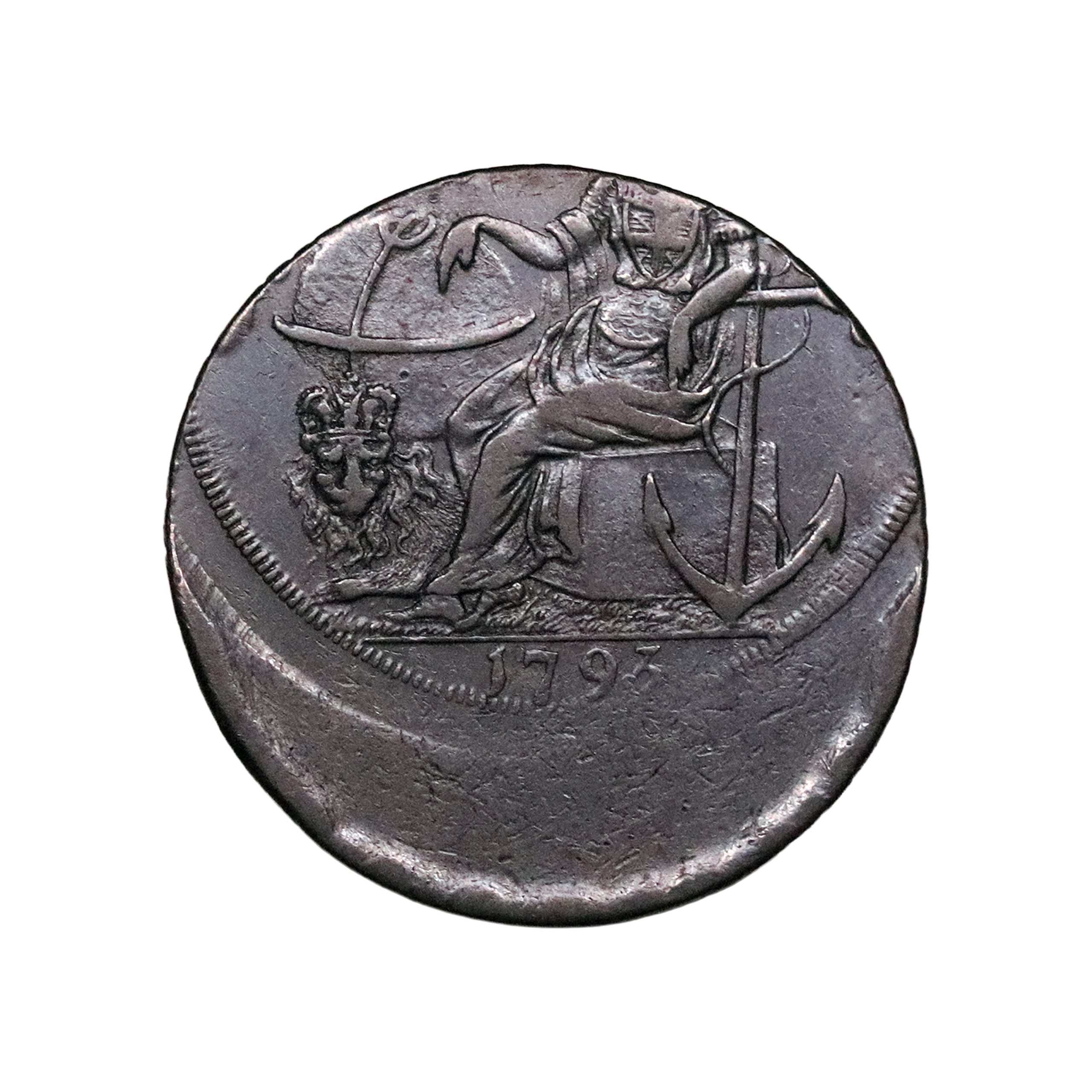 Lot 84 - Hampshire Emsworth Halfpenny D&H 9, 25% off-struck - Image 3